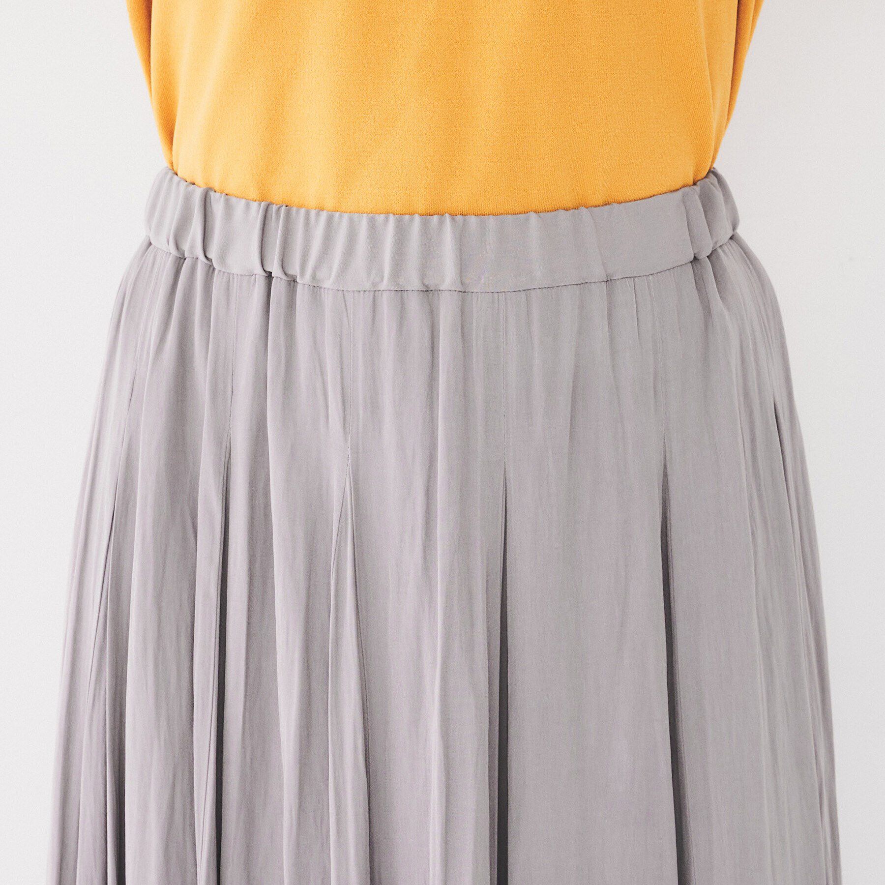 UNTITLED「【ウエストゴム/洗える】パウダークロス ロングスカート」|スカート|