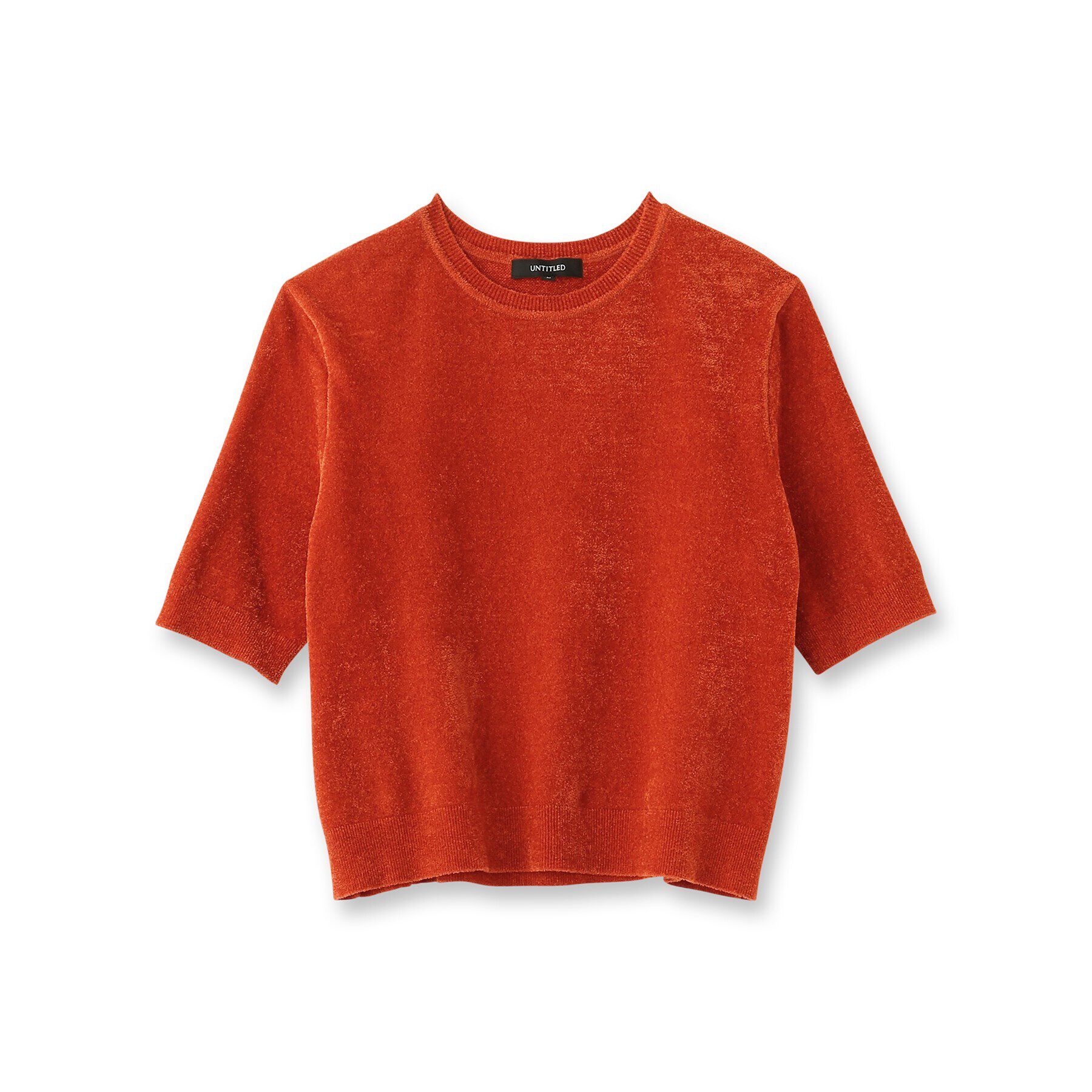 UNTITLED「【アンサンブル＆セットアップ可能】モール5分袖プルオーバー」|ニット・セーター|