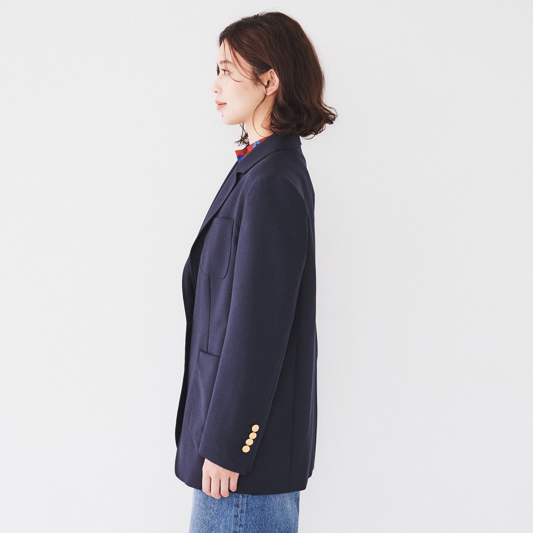 UNTITLED「【紺ブレ/セットアップ可能/テーラード】オックスブレザー」|テーラードジャケット|