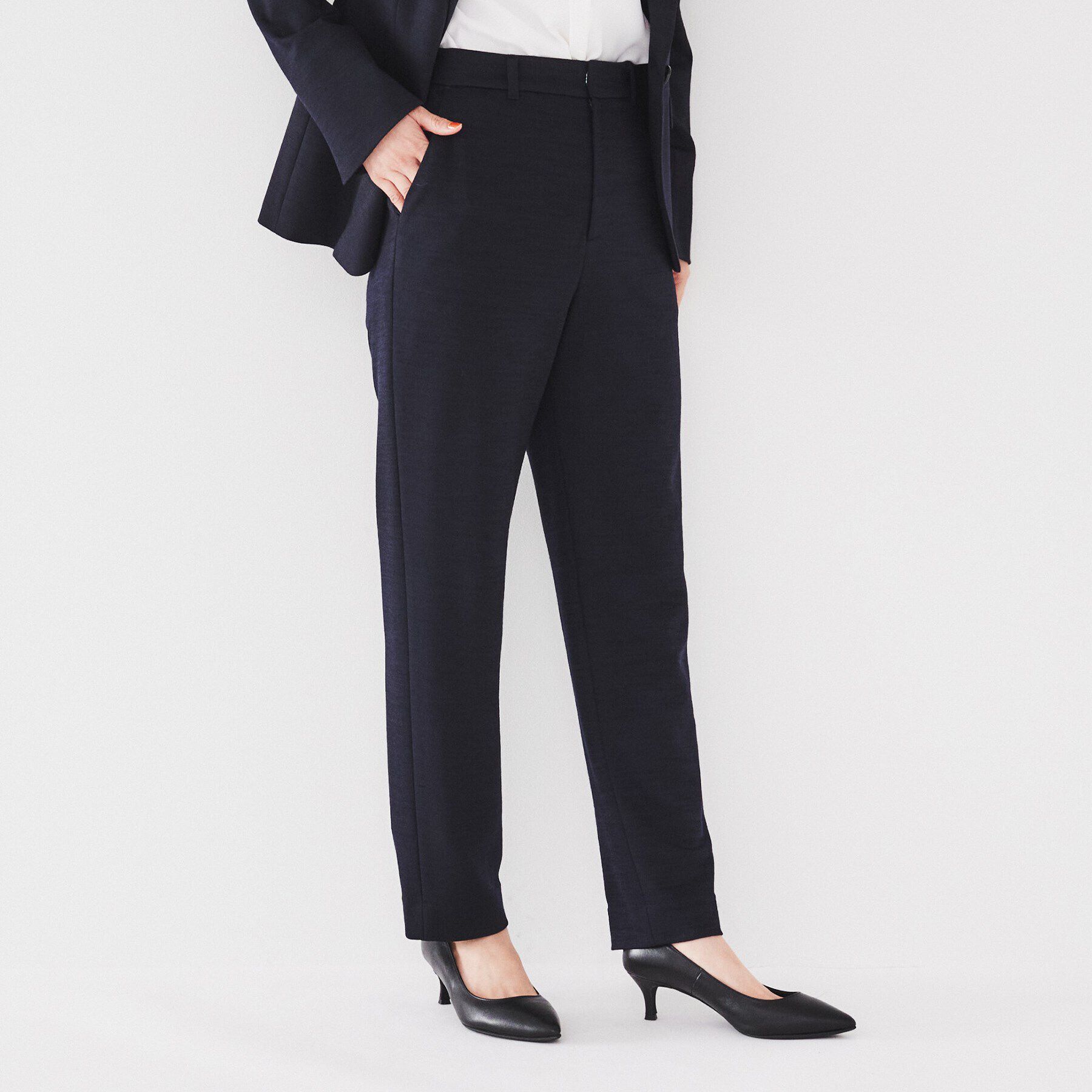 UNTITLED「【通勤スーツ】ウール混ジャージ テーパードパンツ」|その他|
