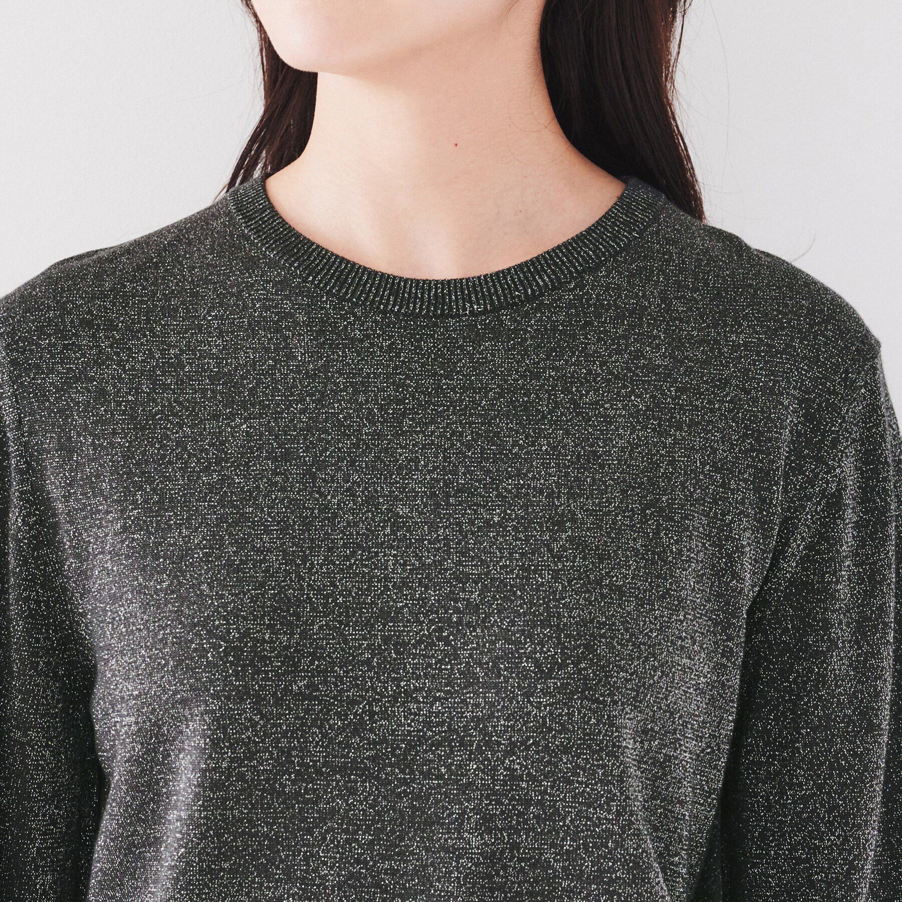 UNTITLED「【ラメ感/薄手/すっきり丈】ウールアクリル混 ラメプルオーバーニット」|ニット・セーター|