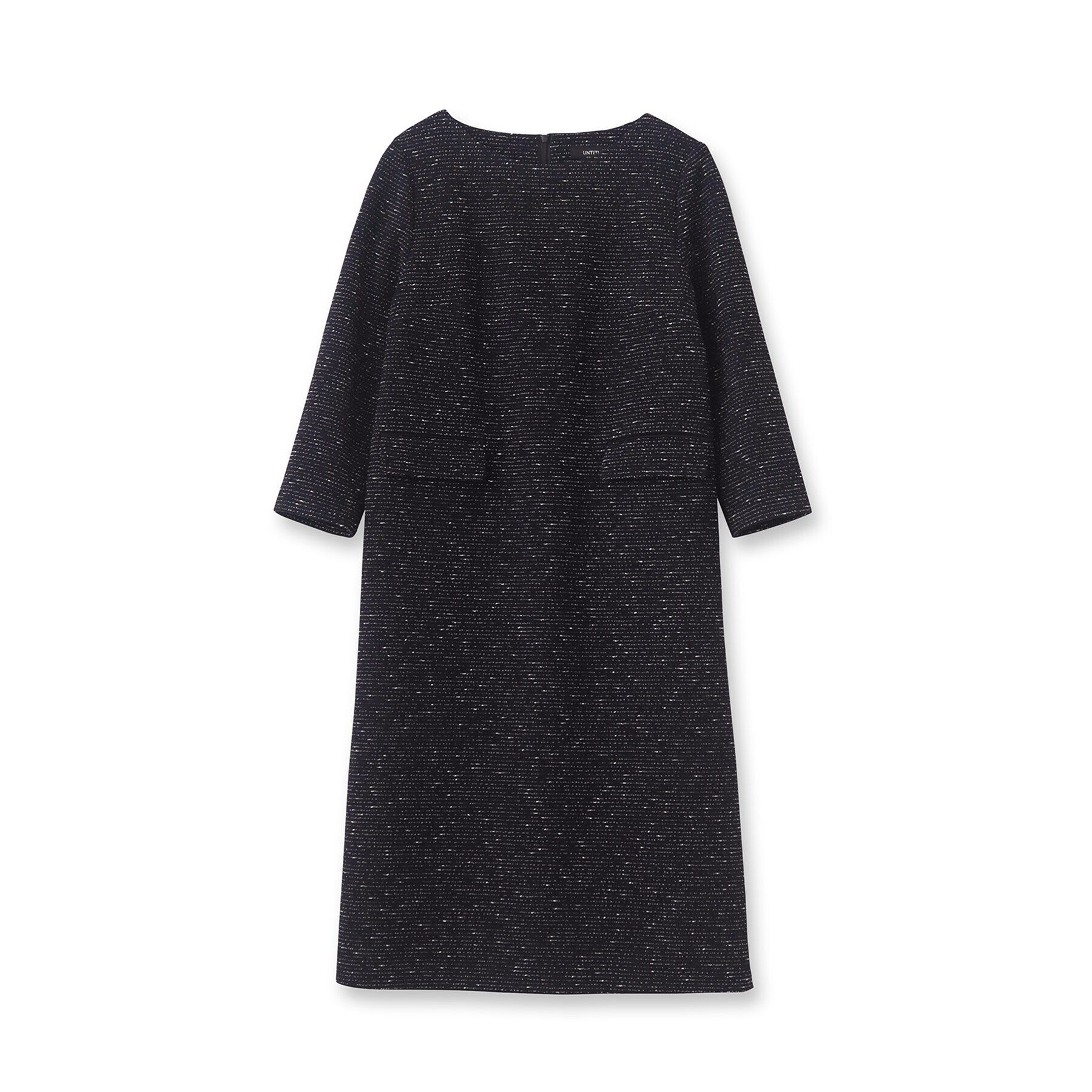 UNTITLED「【日本製/きれいめ】ツイードライクジャージ サックワンピース」|ワンピース|
