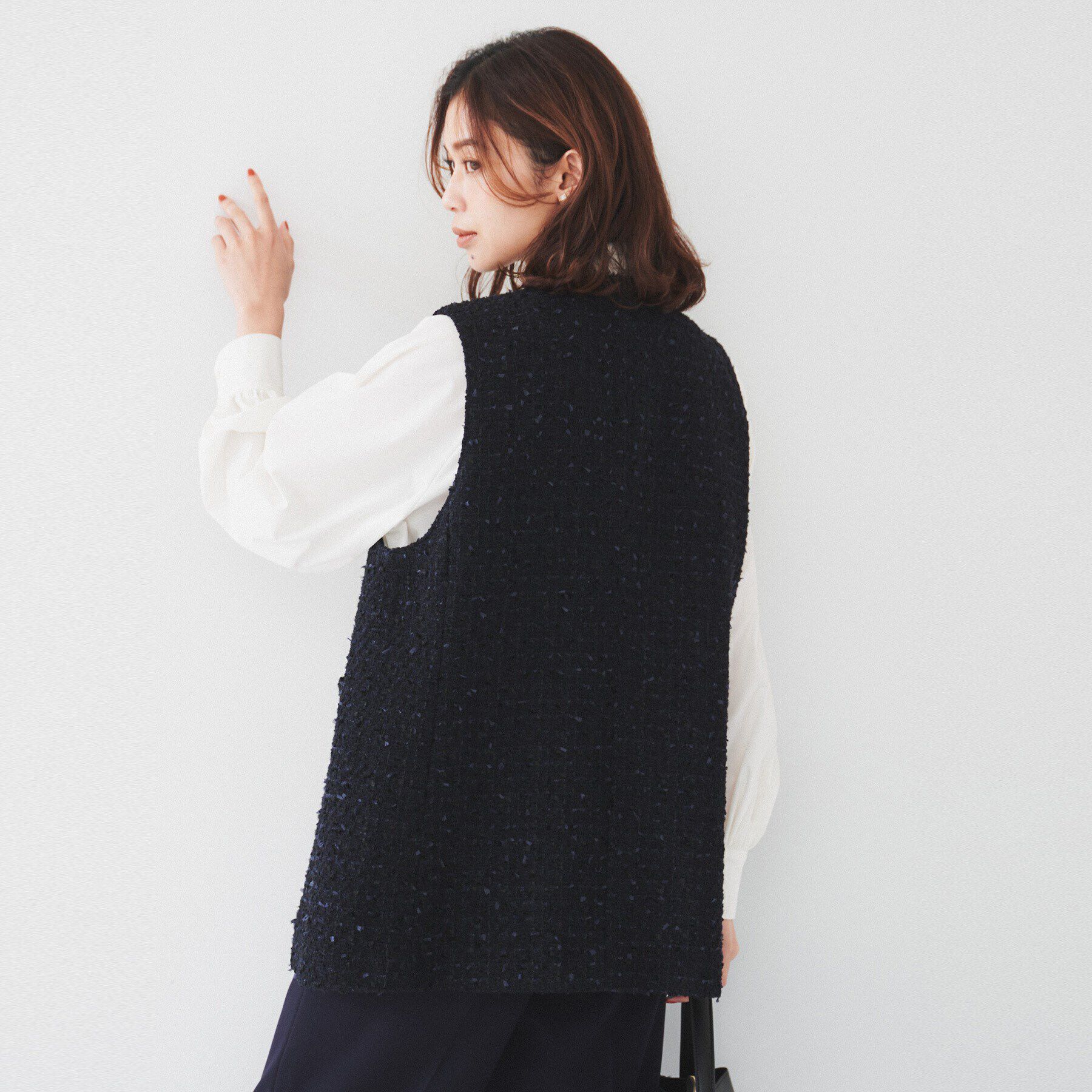 UNTITLED「ファンシーツイードジレ」|ベスト・ジレ|