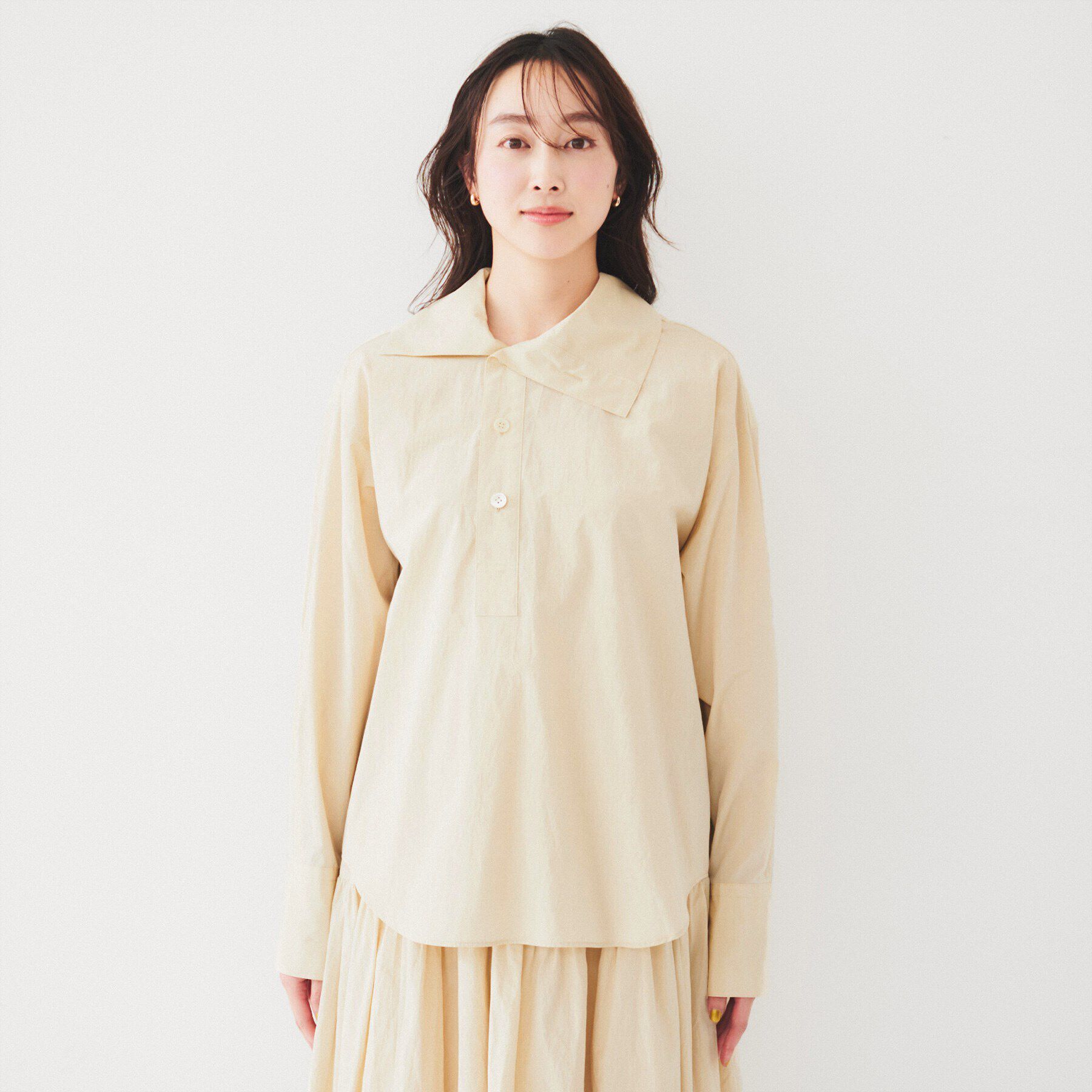 UNTITLED「【セットアップ可能/トレンド】ライトコットン プルオーバーシャツ」|シャツ・ブラウス|