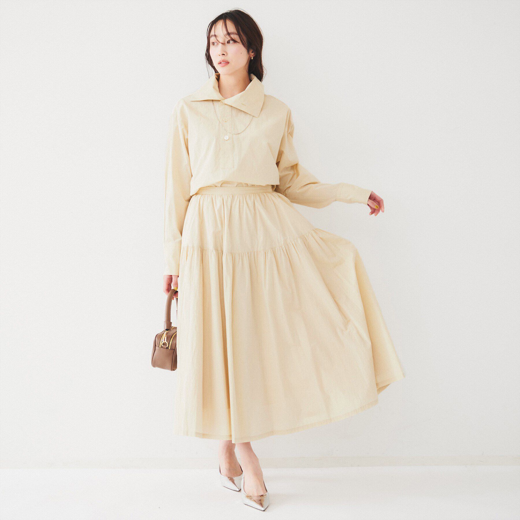 UNTITLED「【セットアップ可能/トレンド】ライトコットン プルオーバーシャツ」|シャツ・ブラウス|