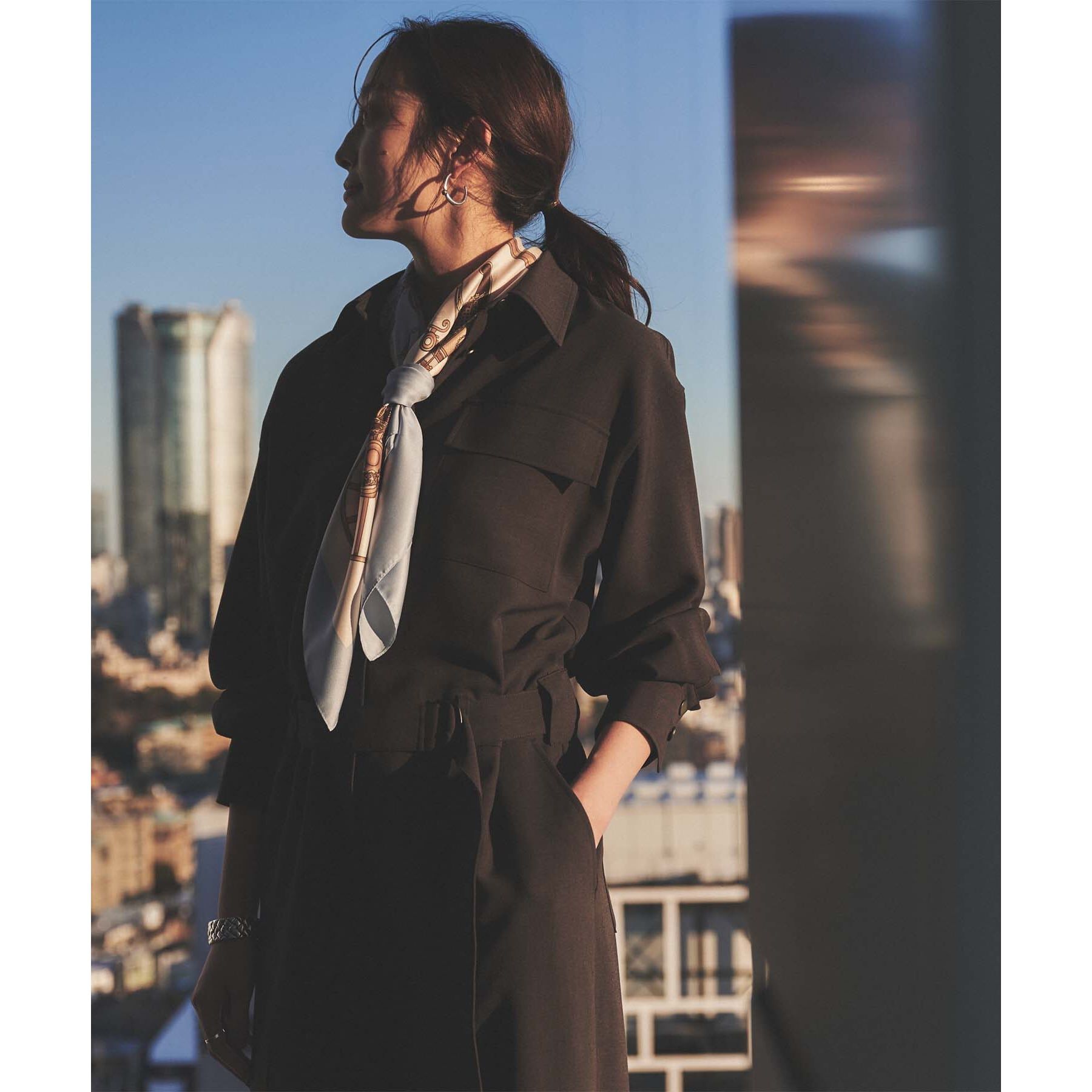 UNTITLED「【朝比奈 彩&times;Oggi&times;UNTITLED スペシャルコラボ】シャツカラーオールインワン」|オールインワン|