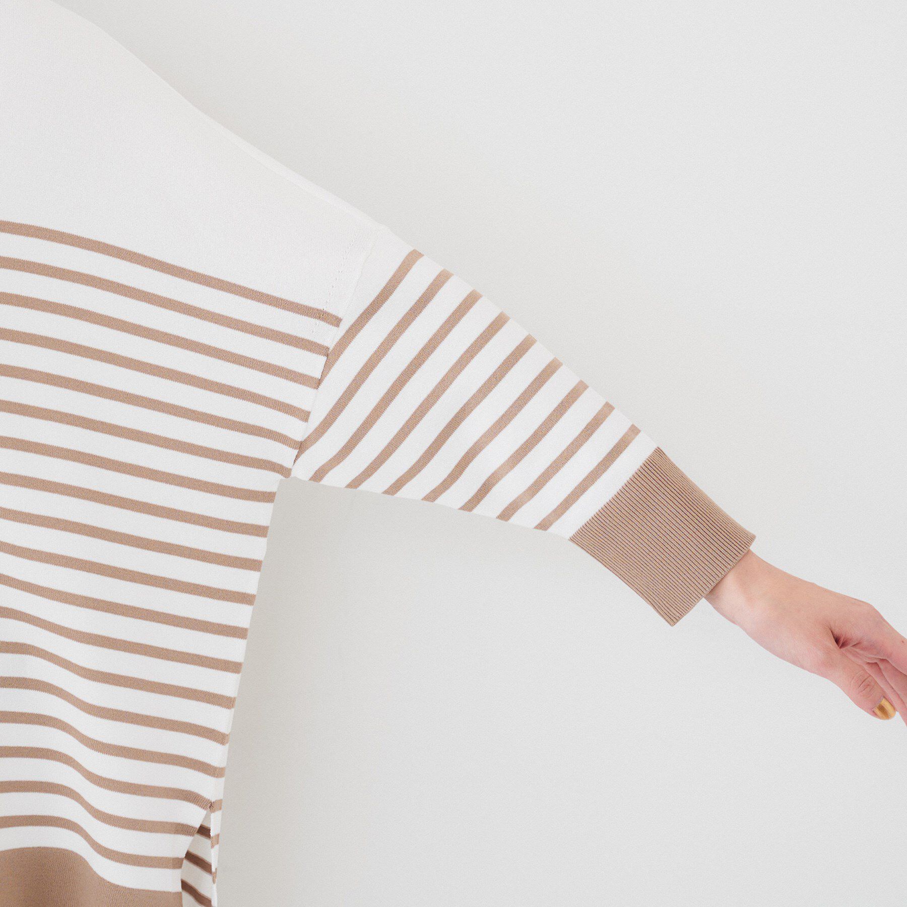 UNTITLED「【体型カバー/透けにくい】ワイドシルエットニット」|ニット・セーター|