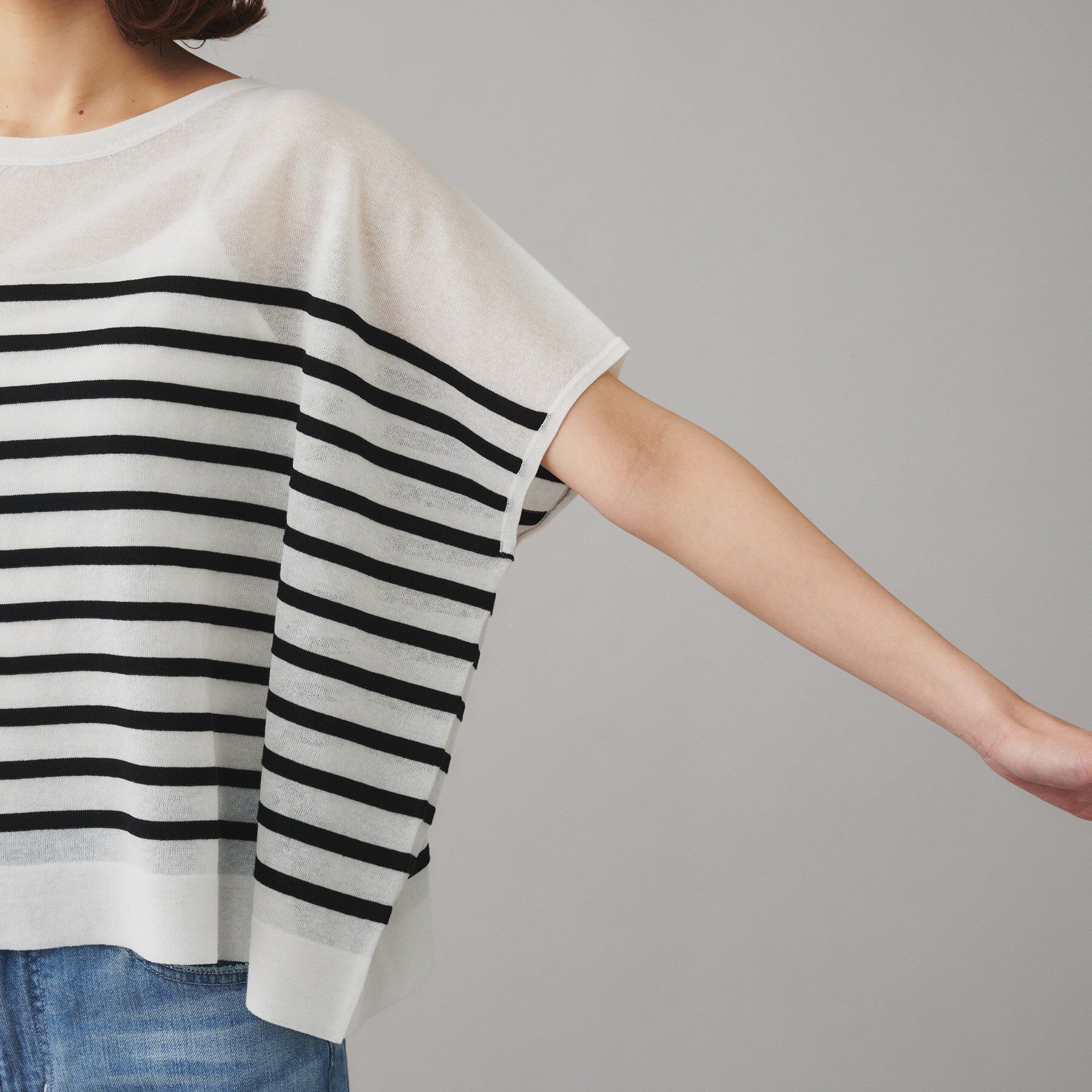 UNTITLED「【TRADITIONAL WEATHERWEAR】LYNE KNIT SHEERプルオーバー」|Tシャツ・カットソー|