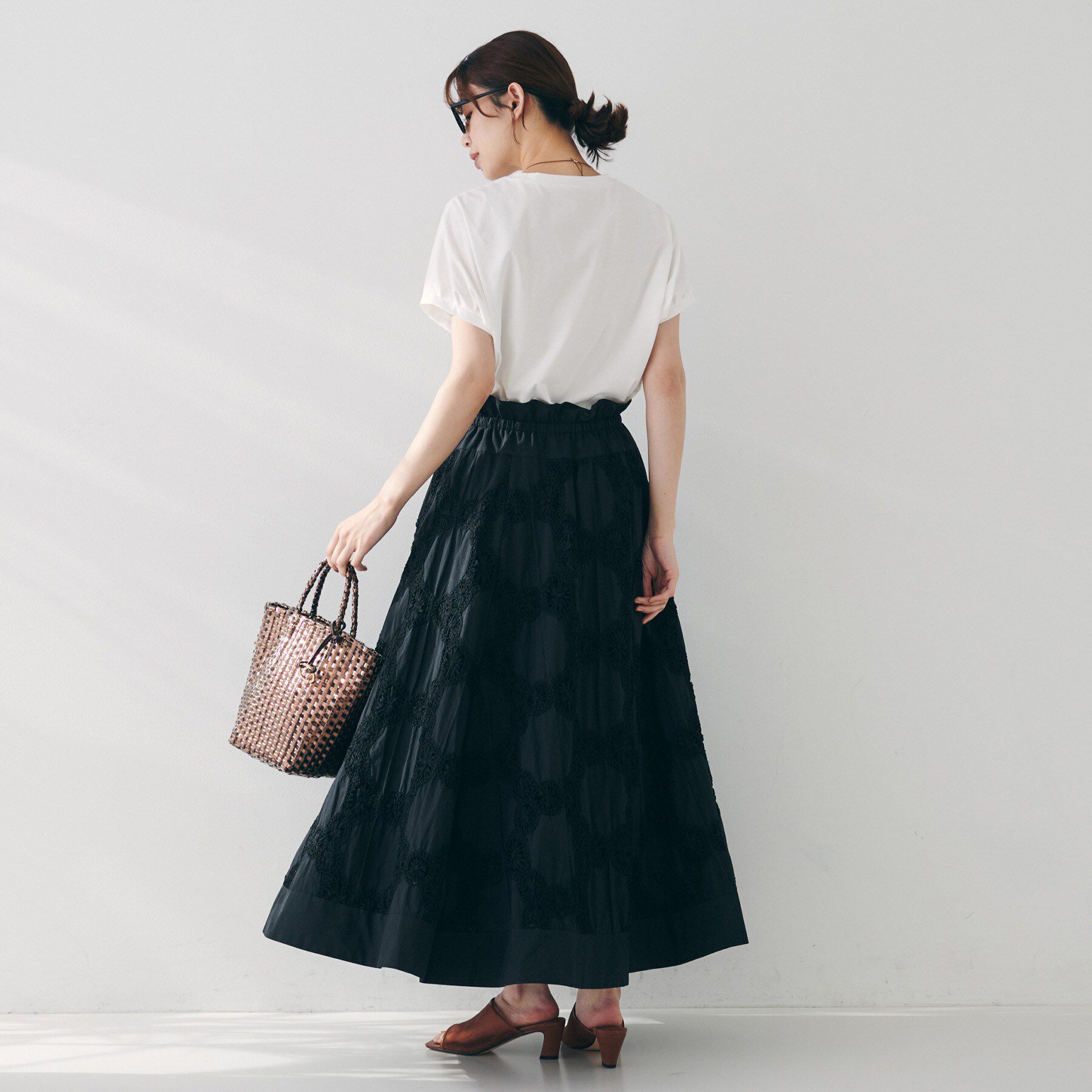 UNTITLED「【体型カバー/洗える】スリーブミニタックプルオーバー」|Tシャツ・カットソー|