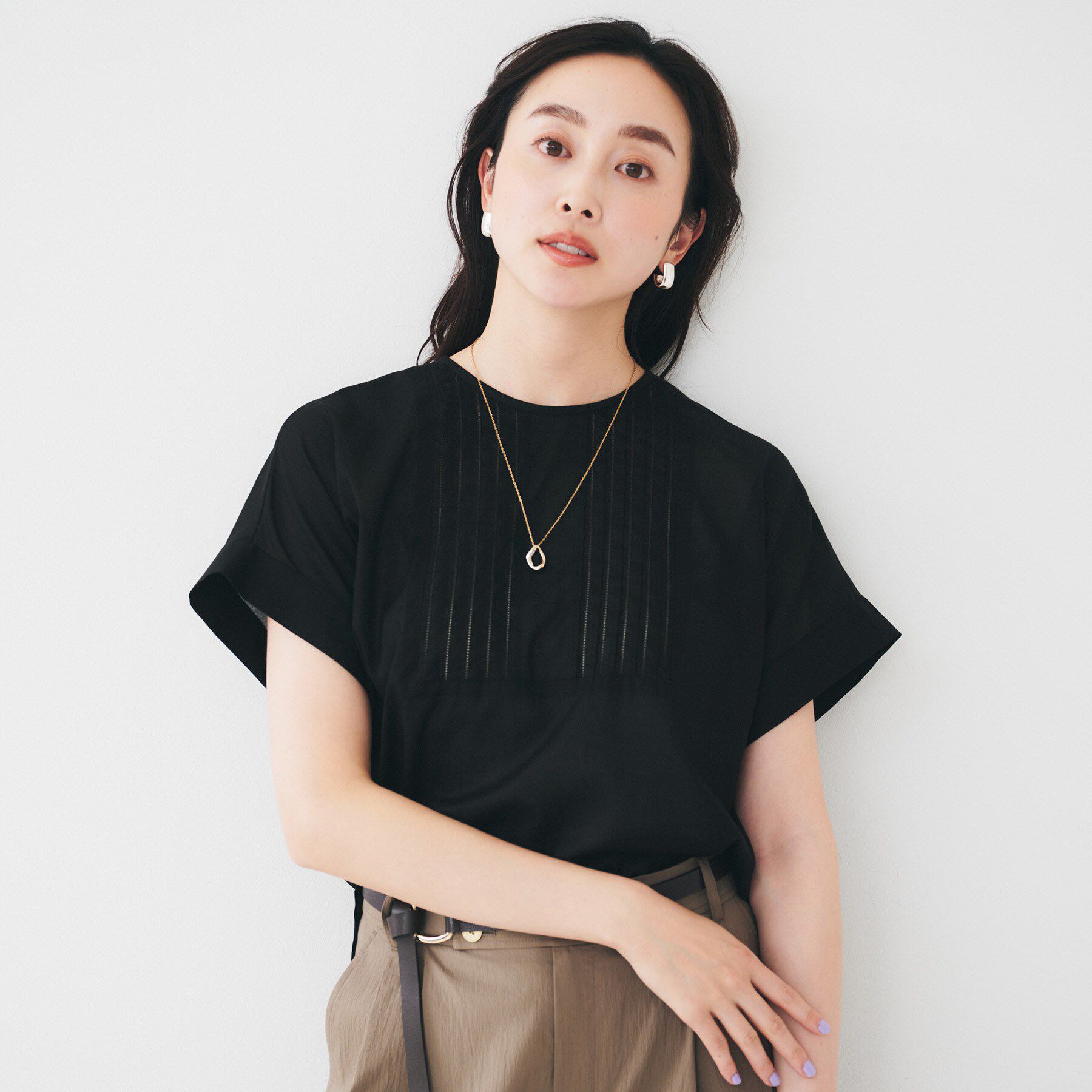 UNTITLED「【洗える】コットンピンタックブラウス」|シャツ・ブラウス|