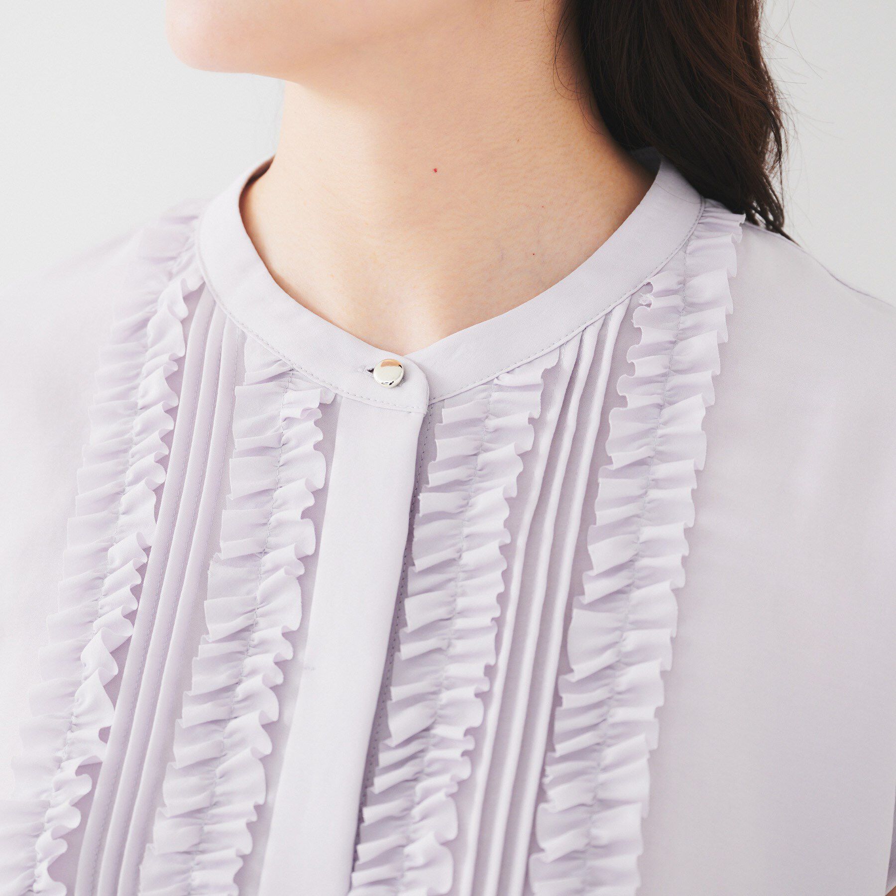 UNTITLED「【吸水速乾/UVケア】フィブリルフリルブラウス」|シャツ・ブラウス|