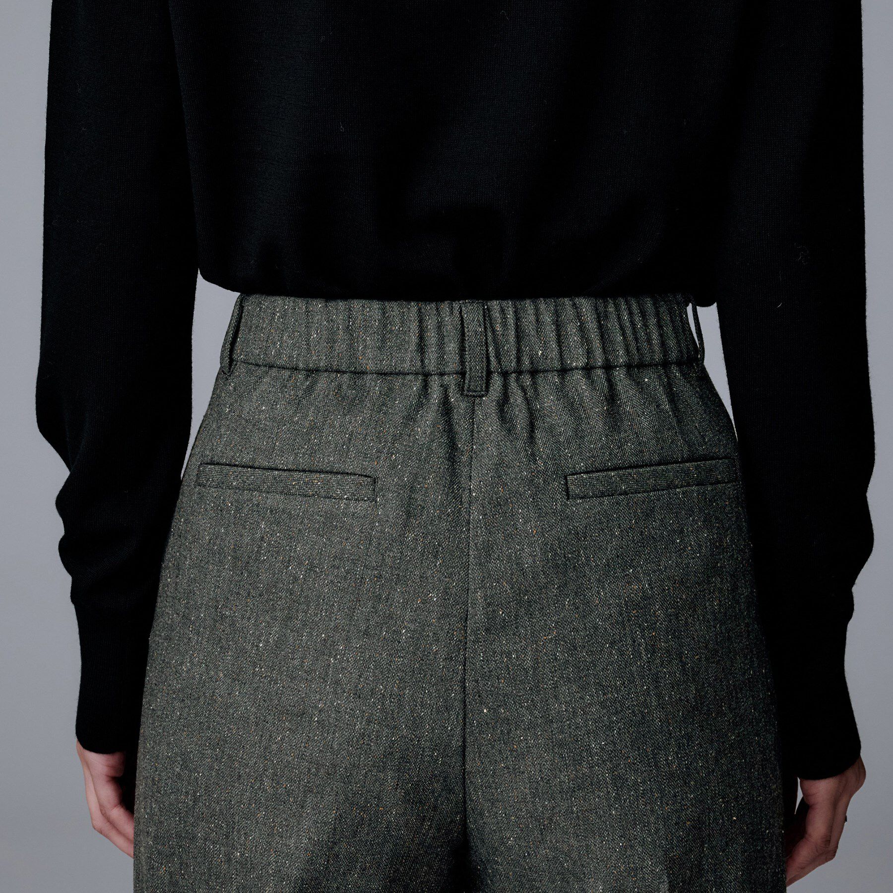 UNTITLED「【ワイド/後ろゴム/シーズンレス】シルクネップツイードパンツ」|その他|
