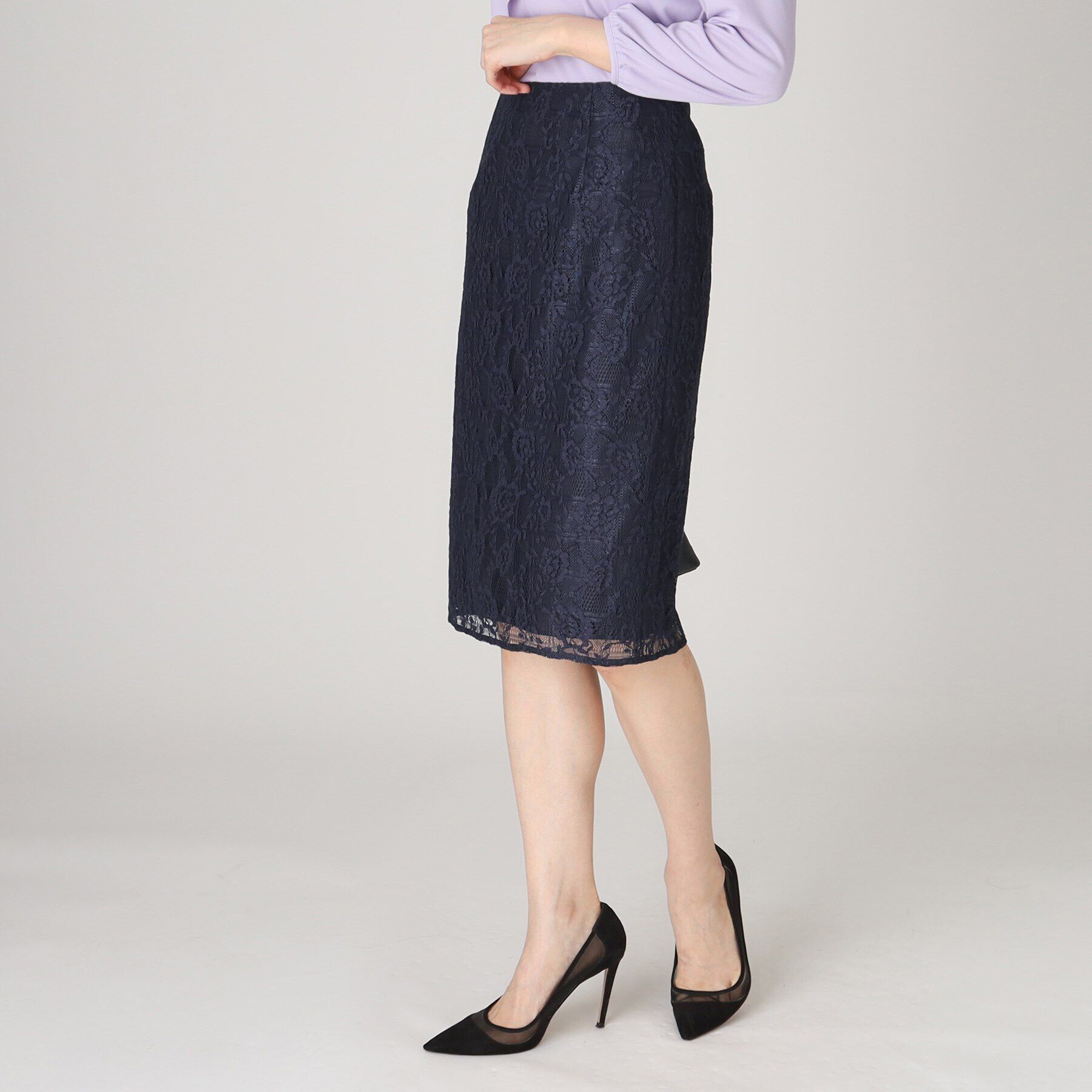 COUP DE CHANCE「【洗える／日本製】レース柄タイトスカート」|スカート|
