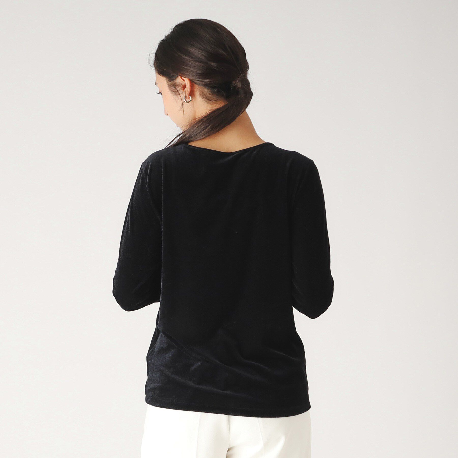 COUP DE CHANCE「【洗える／日本製】ベロア調プルオーバージャージ」|Tシャツ・カットソー|