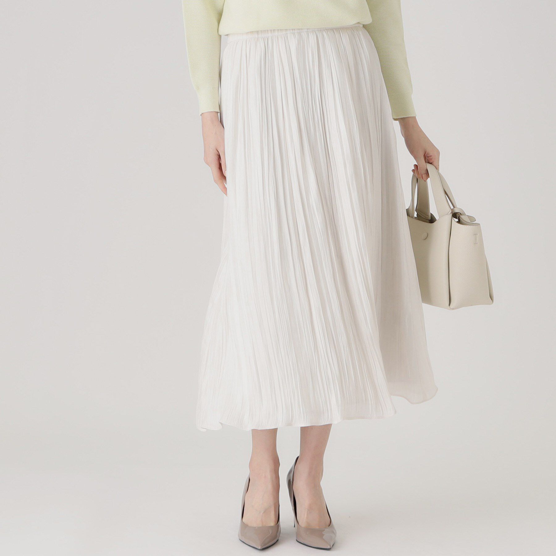 COUP DE CHANCE「【洗える／日本製／ウエストゴム】ランダムプリーツスカート」|スカート|