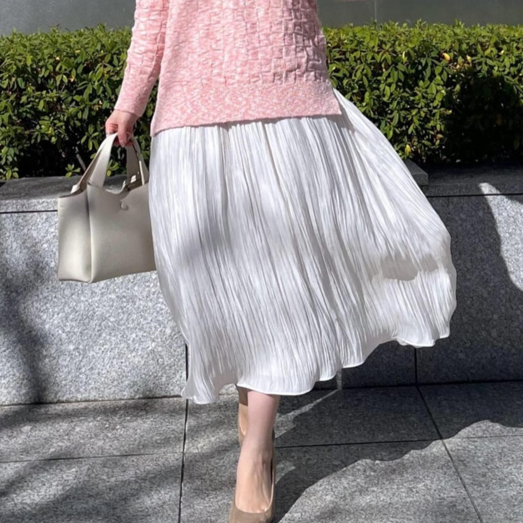 COUP DE CHANCE「【洗える／日本製／ウエストゴム】ランダムプリーツスカート」|スカート|