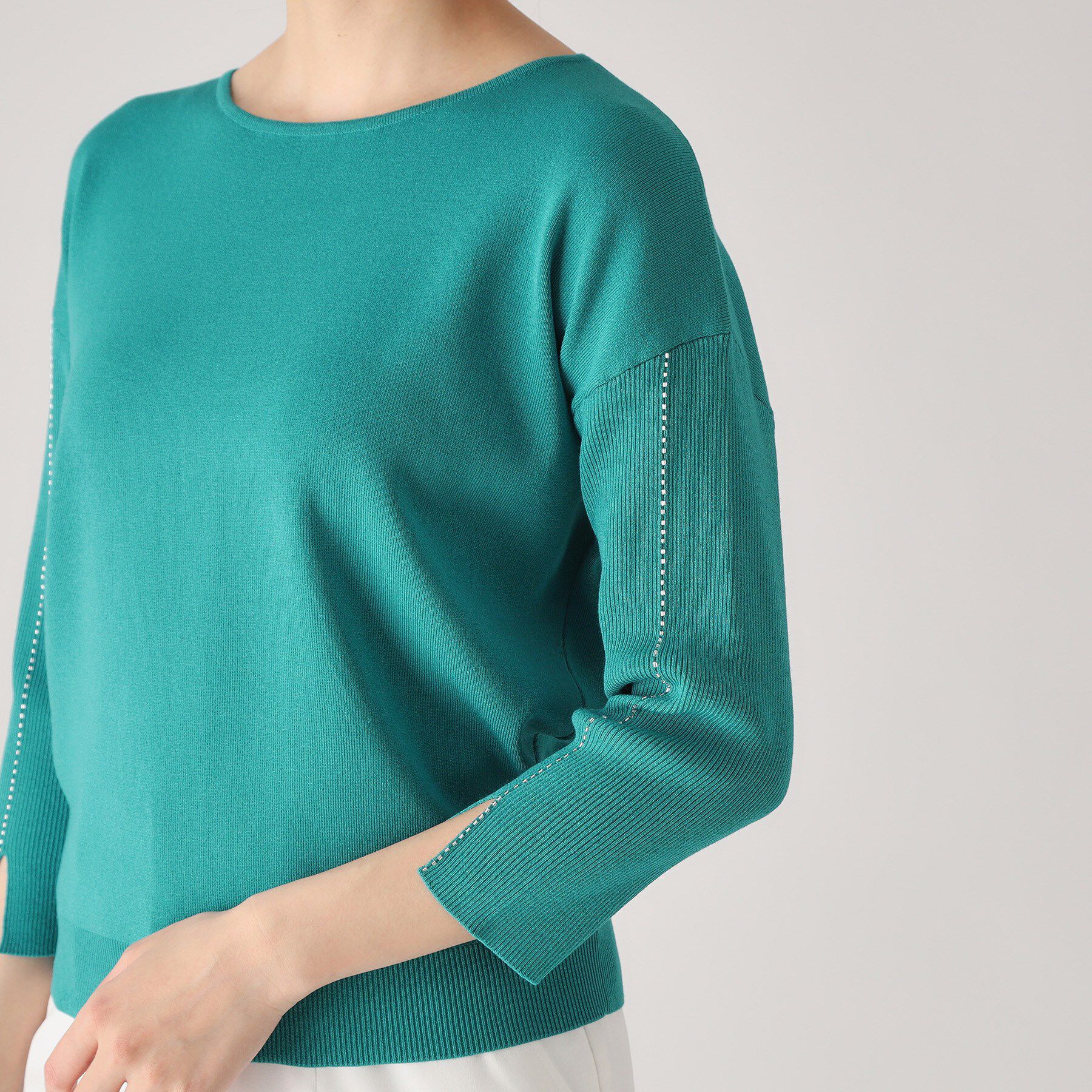 COUP DE CHANCE「【洗える】ビーズ刺しゅうニットトップス」|ニット・セーター|