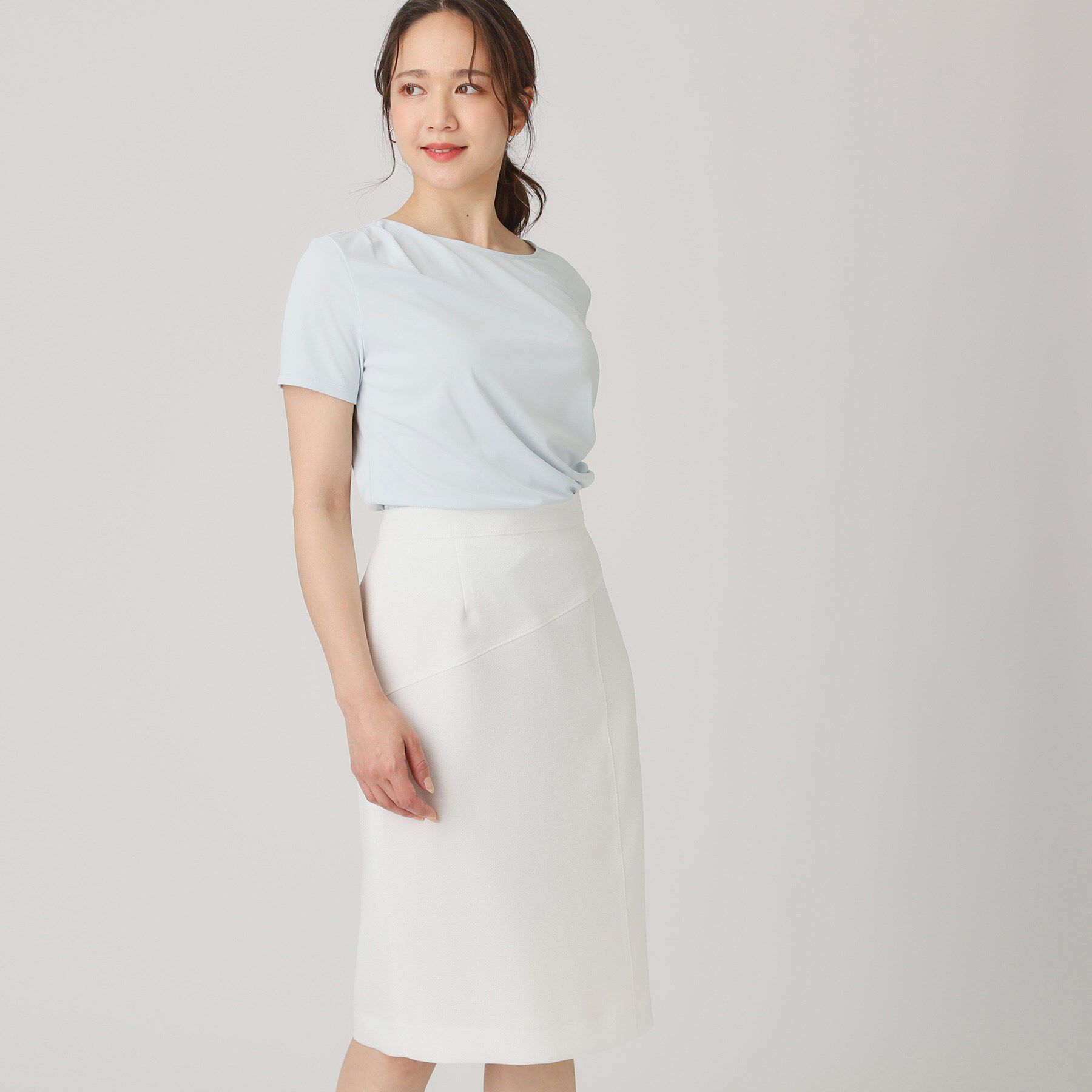 COUP DE CHANCE「【洗える／一枚着】ドレープデャージトップス」|シャツ・ブラウス|