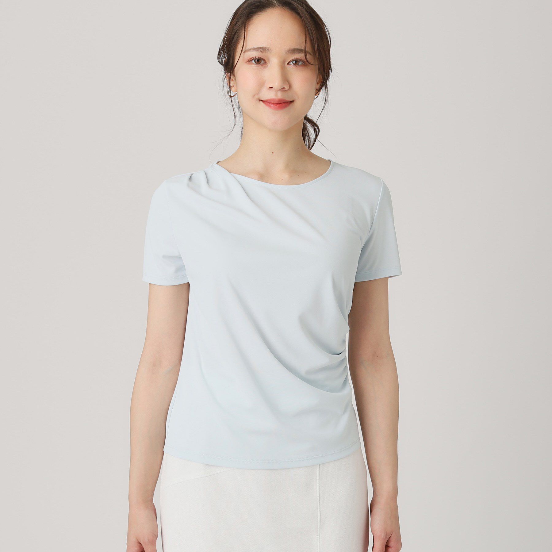 COUP DE CHANCE「【洗える／一枚着】ドレープデャージトップス」|シャツ・ブラウス|