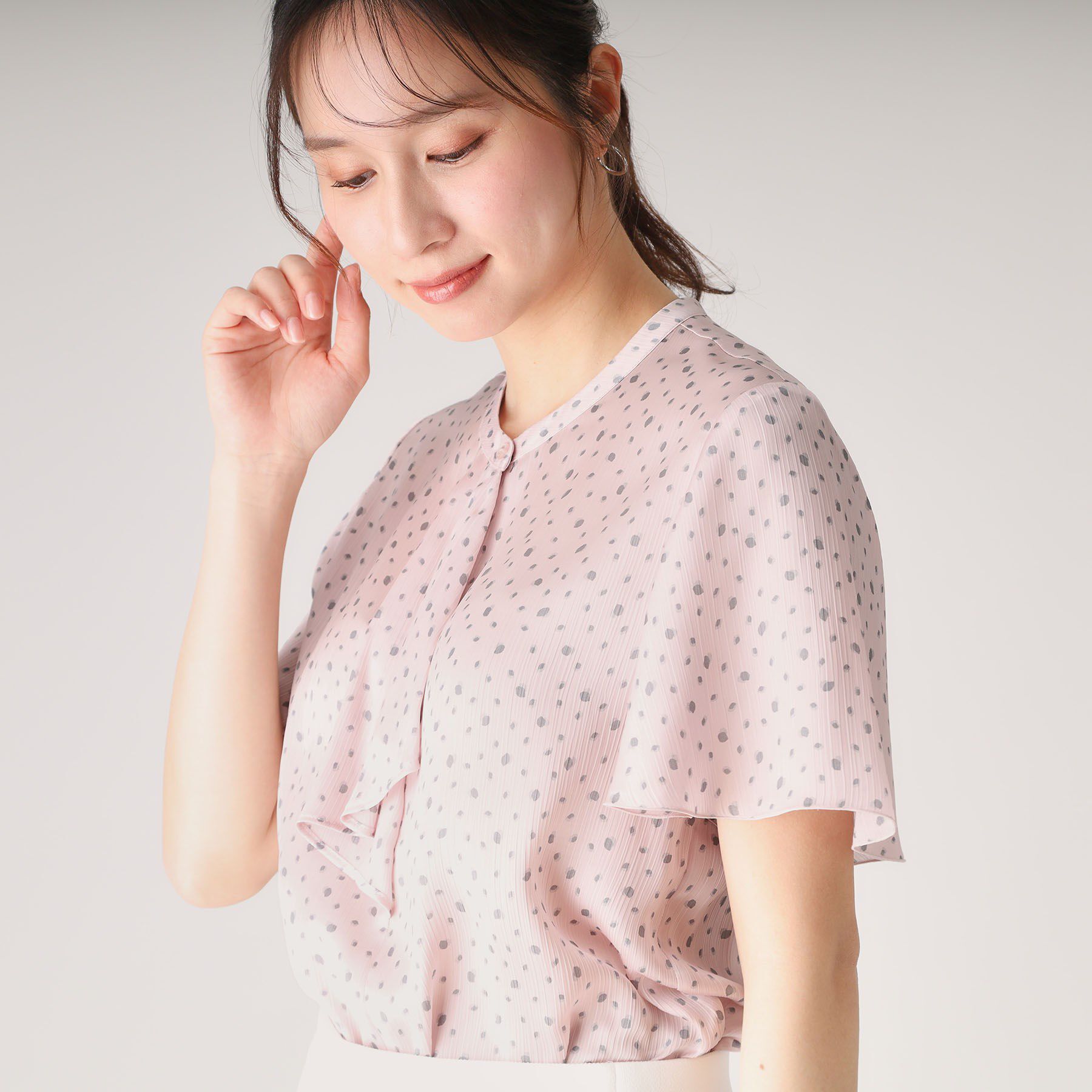 COUP DE CHANCE「【洗える】フリルデザインブラウス」|シャツ・ブラウス|