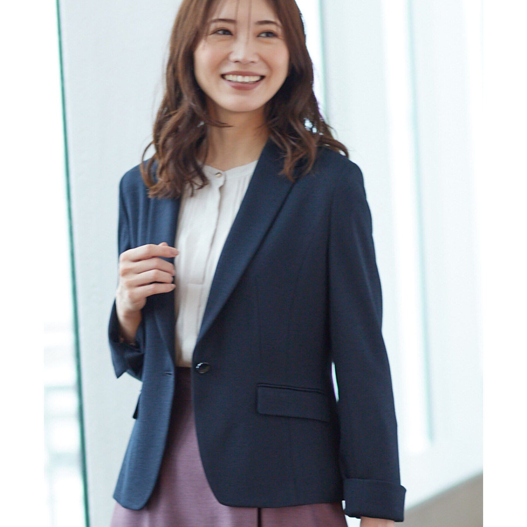 Reflect「【匠シリーズ／手洗い可】匠ジャケット／ベーシックテーラード」|テーラードジャケット|ネイビー(094)