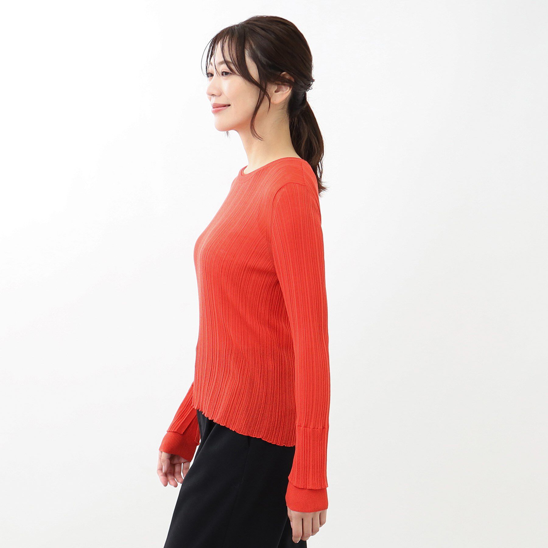 Reflect「【洗える／インナーにもおすすめ】シアーランダムリブニット」|ニット・セーター|