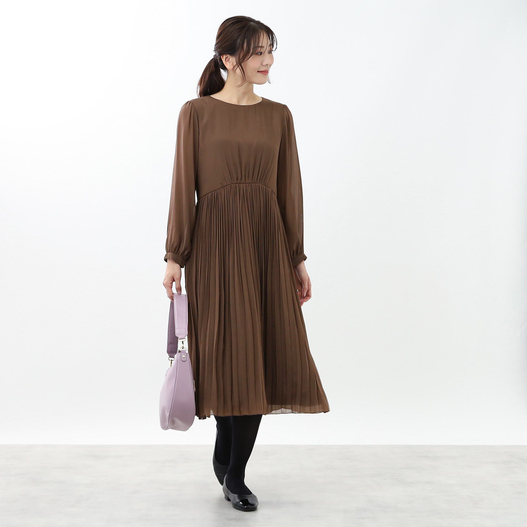 Reflect「【手洗い可】フィットアンドフレアワンピース」|ワンピース|