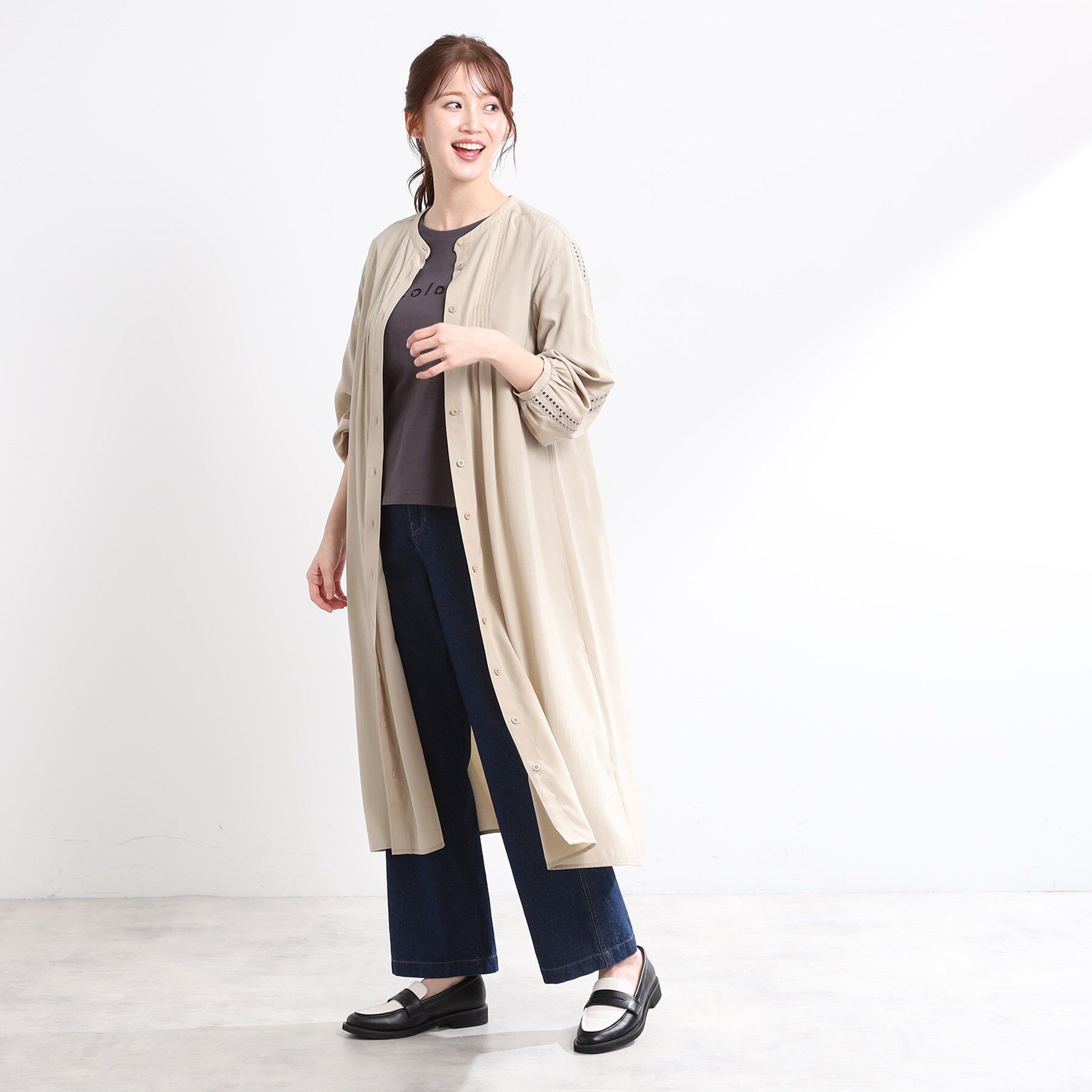 Reflect「【夏SALE／E‐QUALITY／羽織にも◎】エンブロイダリーワンピース」|ワンピース|