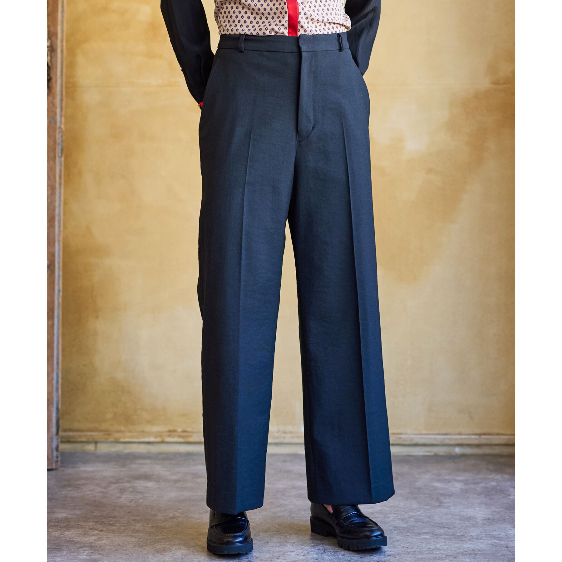 DRESSTERIOR「【洗える/吸水速乾/接触冷感/UVカット】リネンミックスストレッチワイドパンツ」|その他|