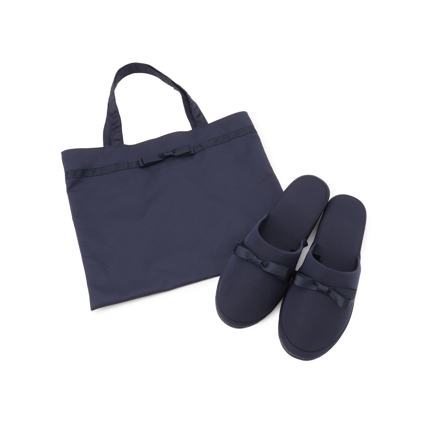 grove「袋付きグログランリボンスリッパ」|クッション・クッションカバー|ネイビー(093)