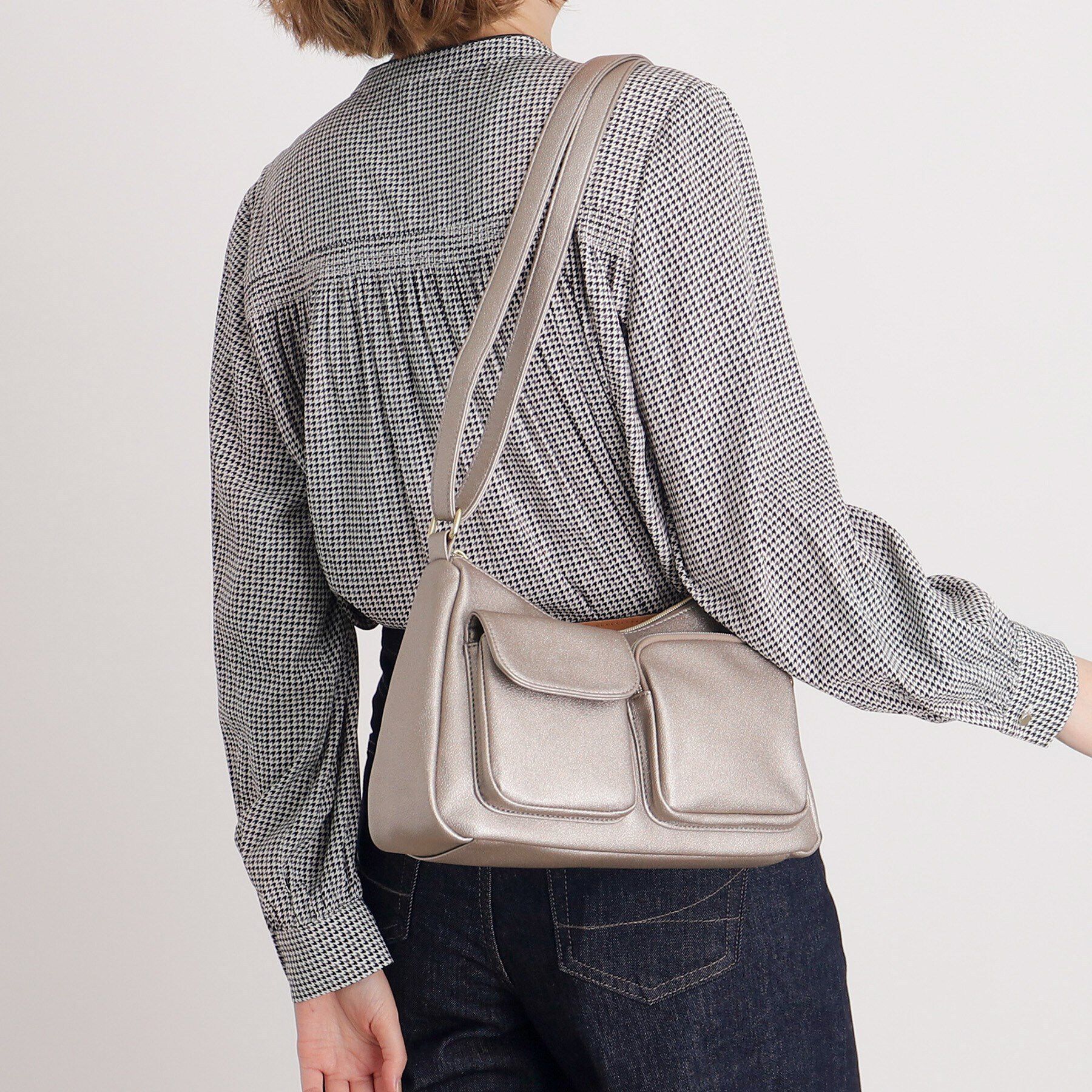 grove「2ポケットショルダー」|ショルダー・メッセンジャー|ブラックシルバー(0