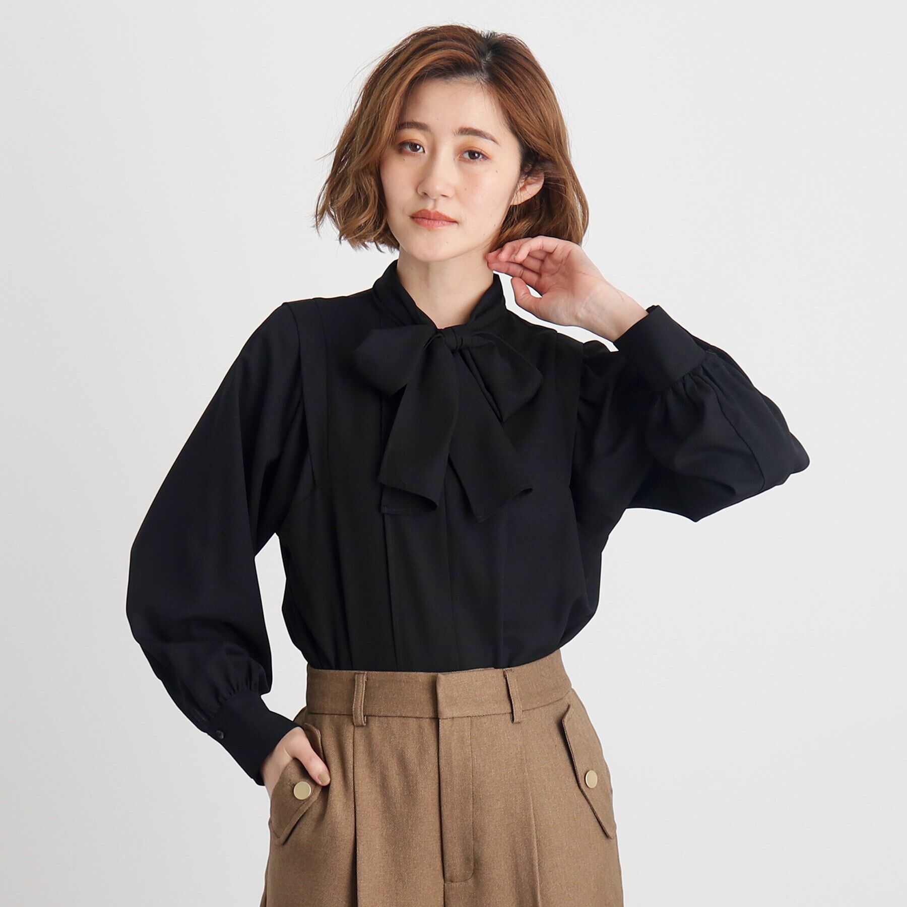 grove「ウイングスリーブボウタイブラウス」|シャツ・ブラウス|