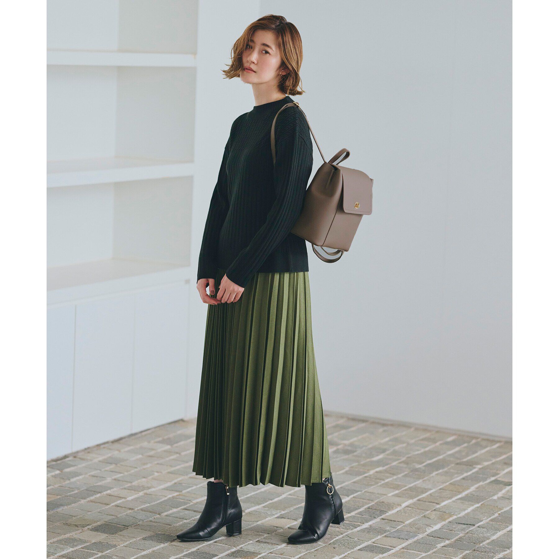 grove「合成皮革中仕切りリュック」|リュック|