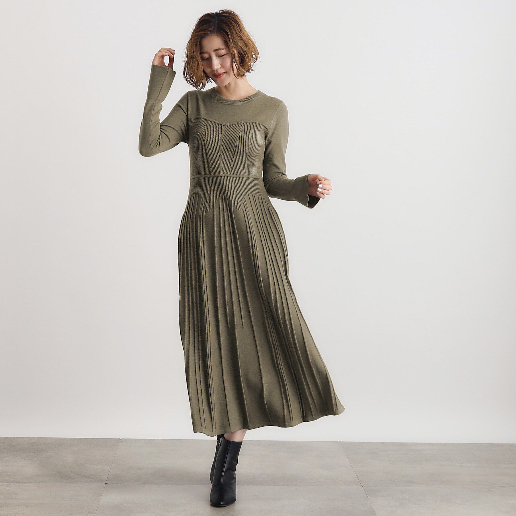 grove「ビスチェライクリブニットワンピース」|ワンピース|