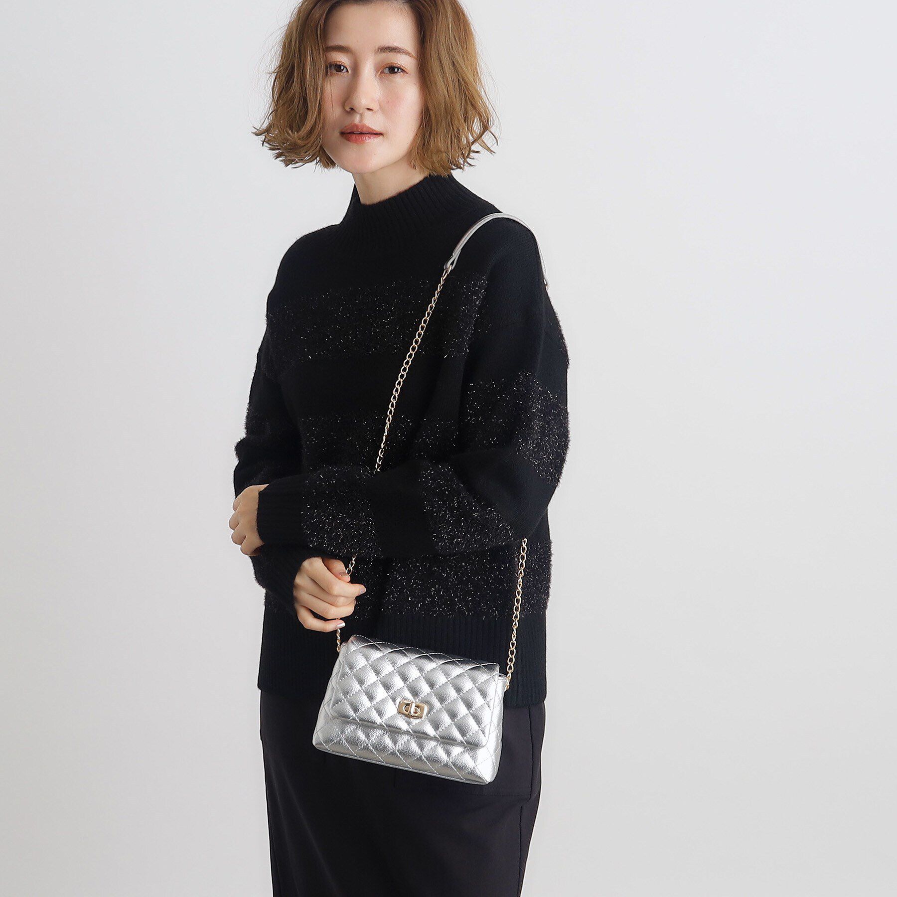 grove「【雑誌掲載】キルトフラップチェーンミニショルダー」|ショルダー・メッセンジャー|