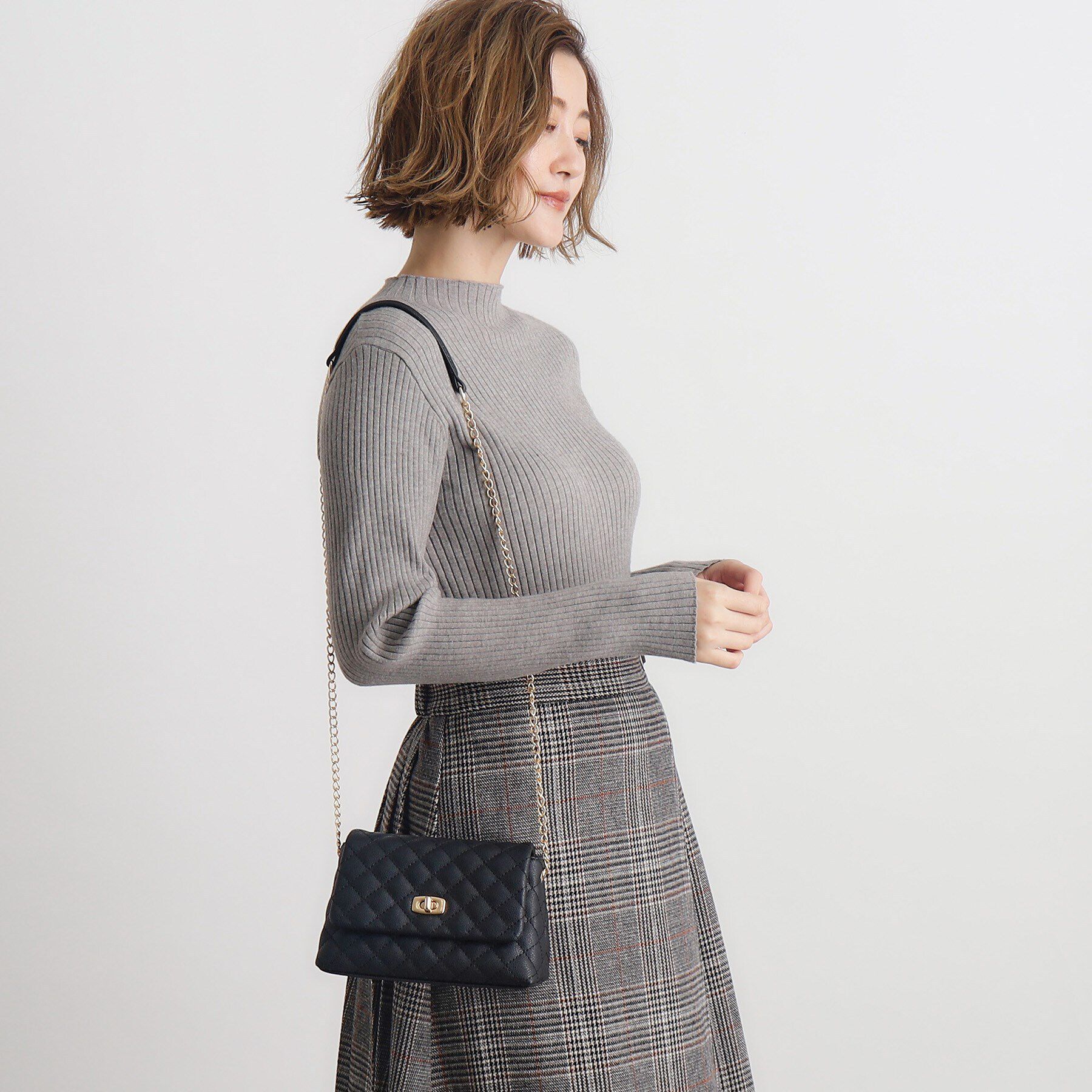 grove「【雑誌掲載】キルトフラップチェーンミニショルダー」|ショルダー・メッセンジャー|