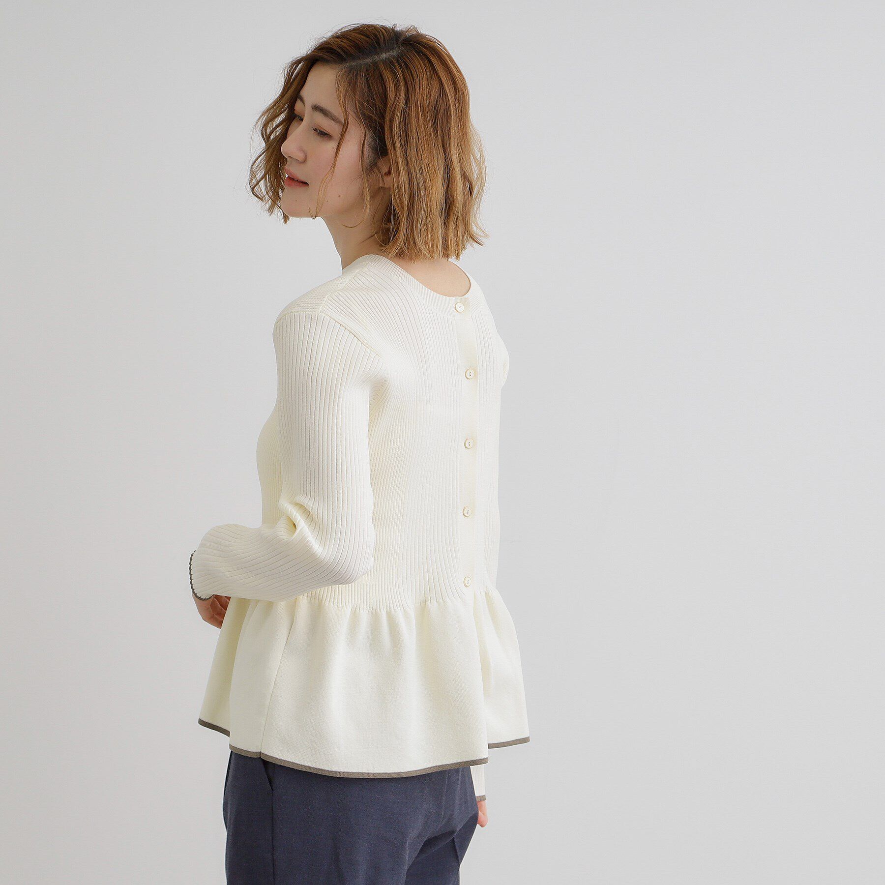 grove「前後2WAYペプラムカーディガン」|ニット・セーター|