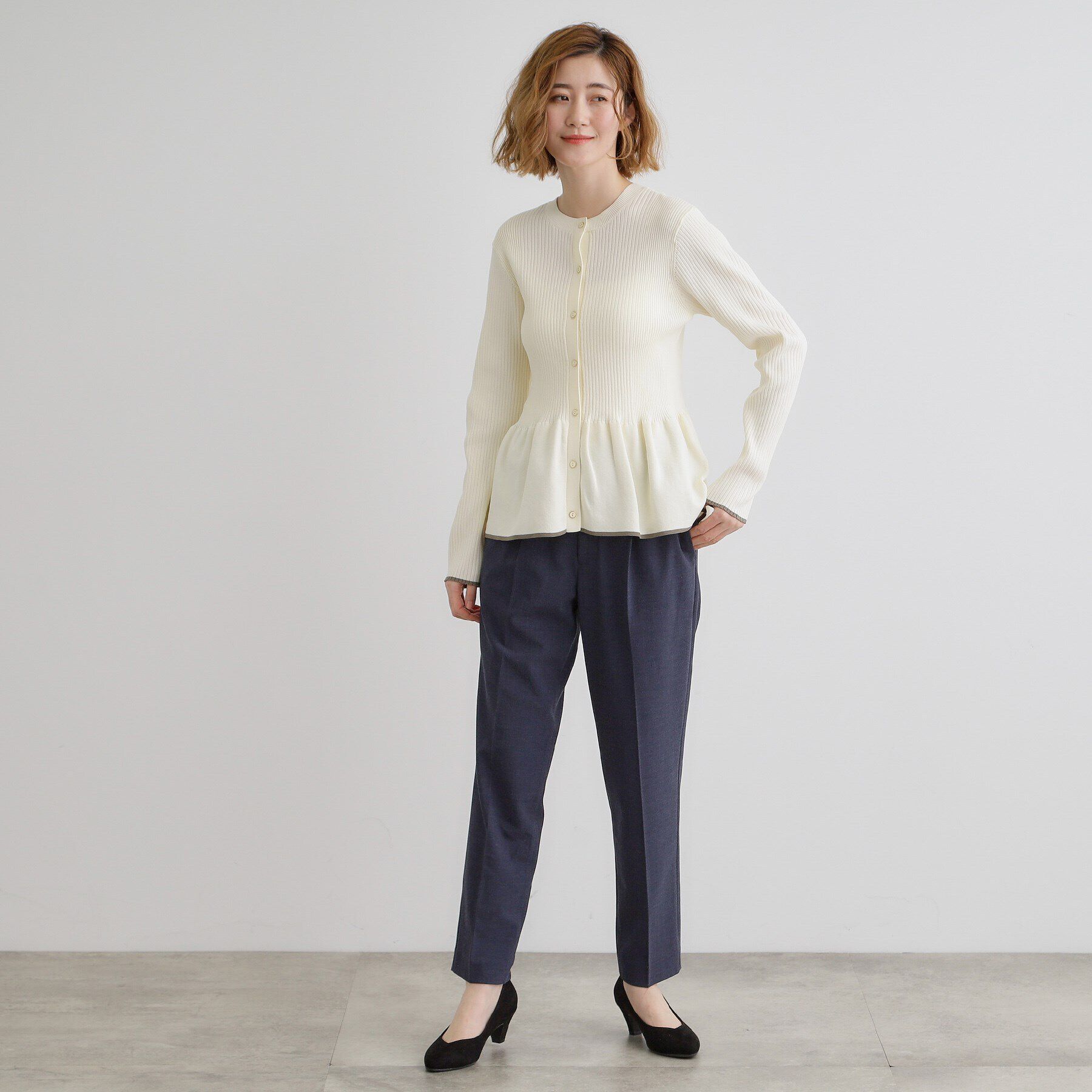 grove「前後2WAYペプラムカーディガン」|ニット・セーター|