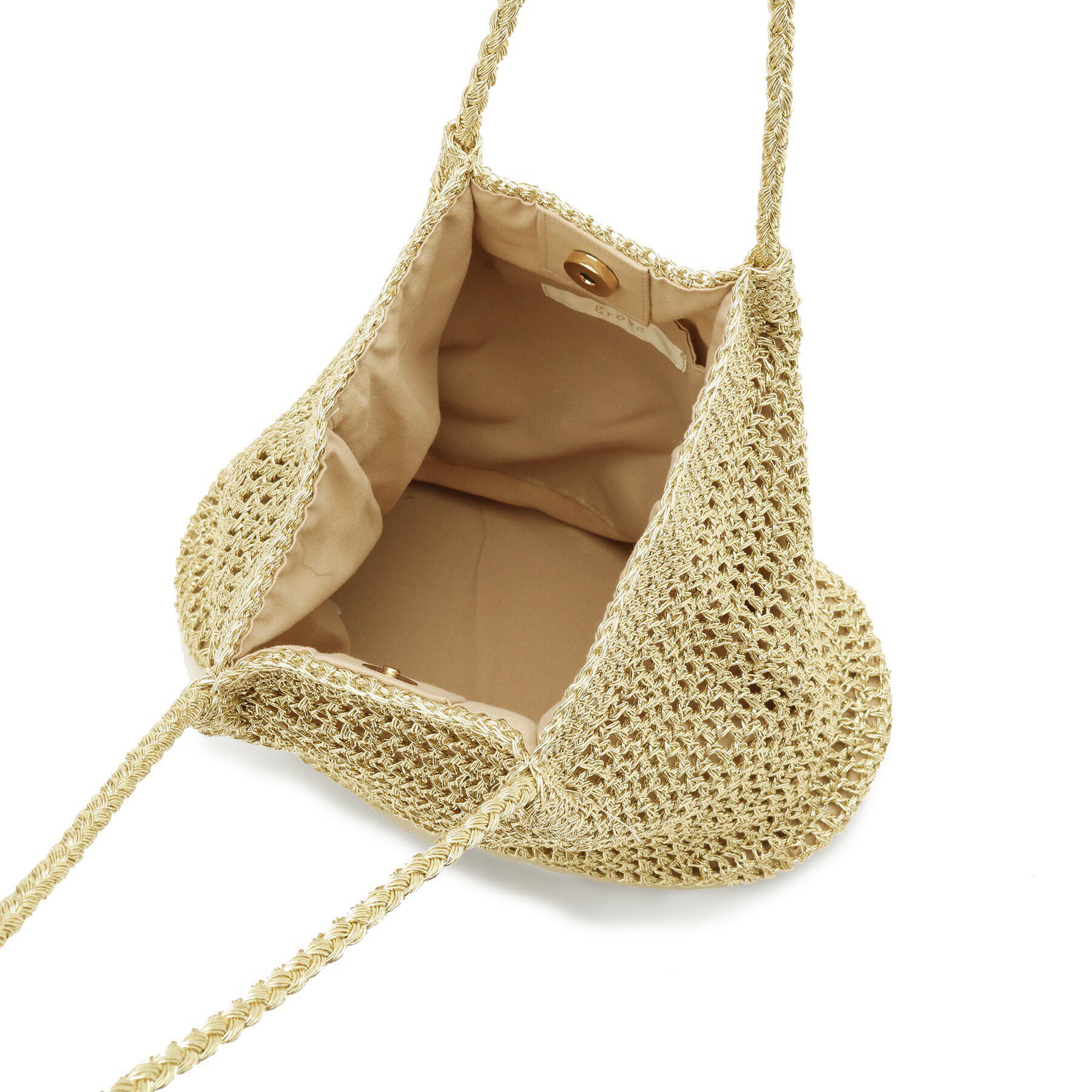 grove「ラメコードタックハンドルトート」|トートバッグ|