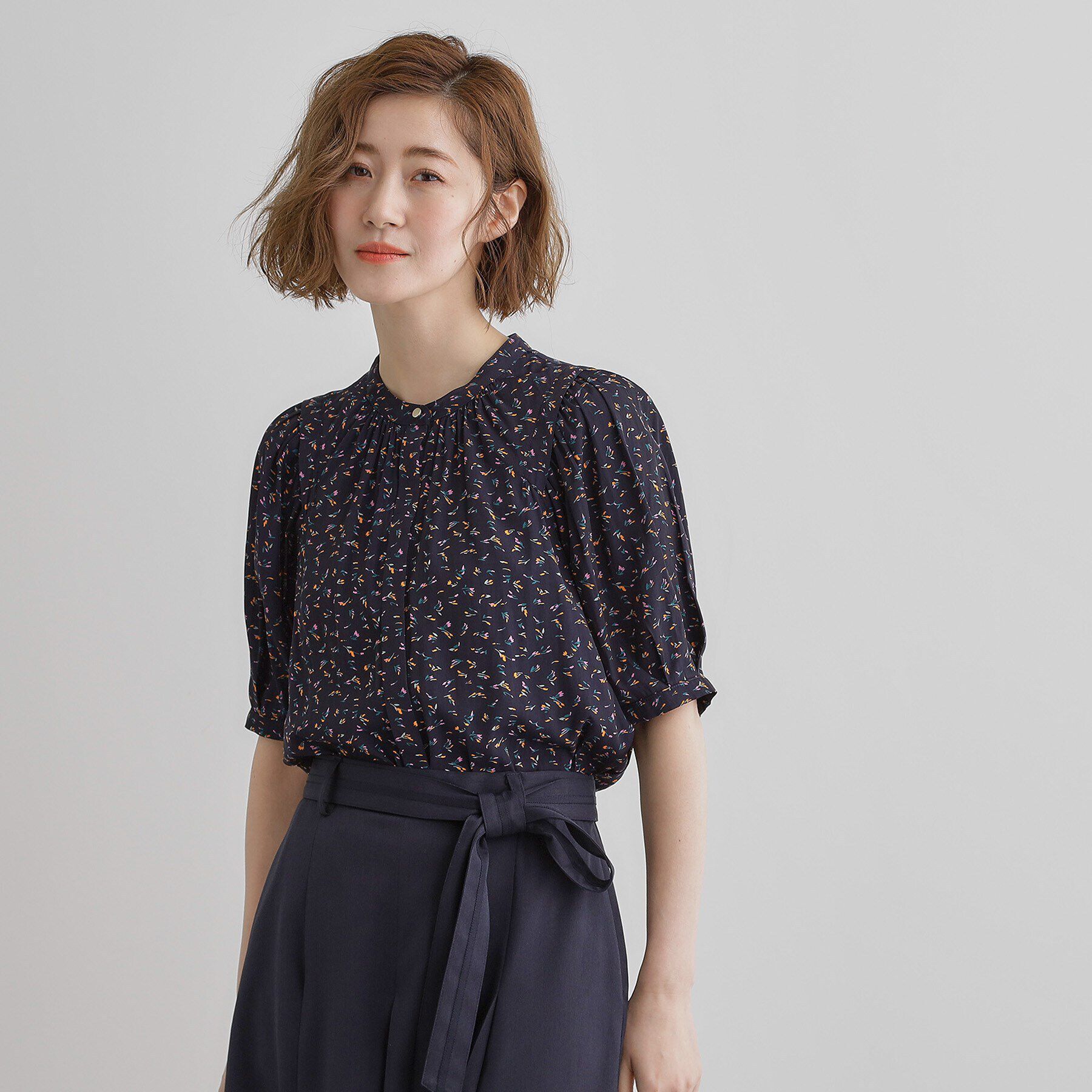 grove「【洗える】ヴィンテージサテンウイングスリーブブラウス」|シャツ・ブラウス|