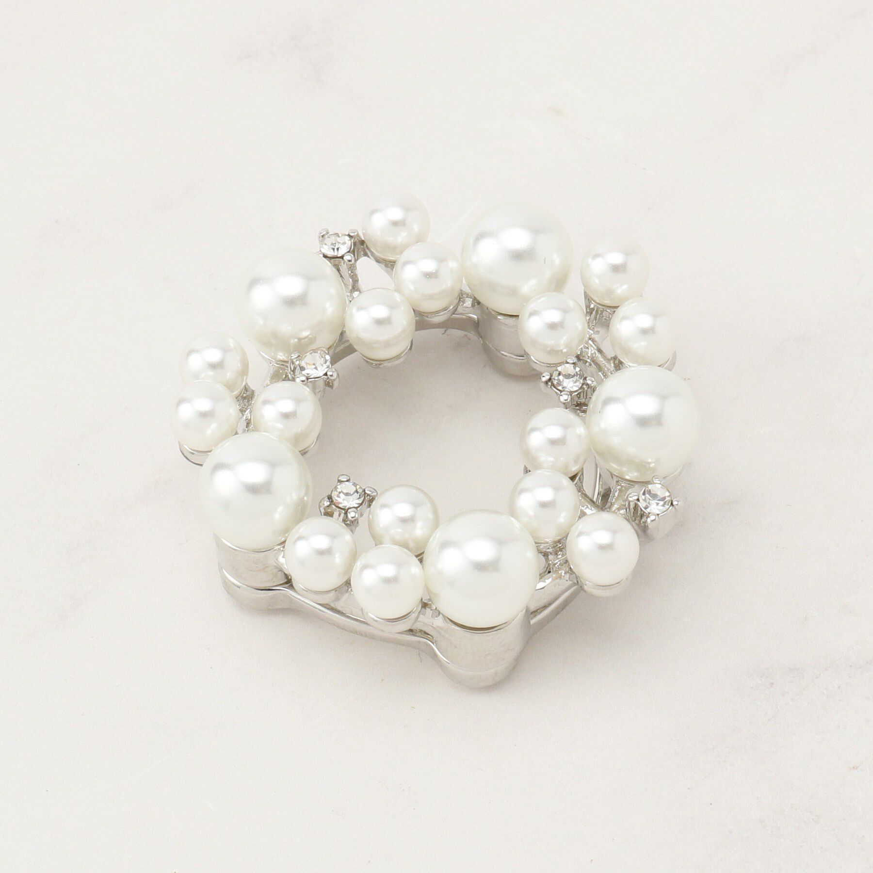 grove「マグネットラウンドブローチ」|ブローチ・コサージュ|シルバー(006)