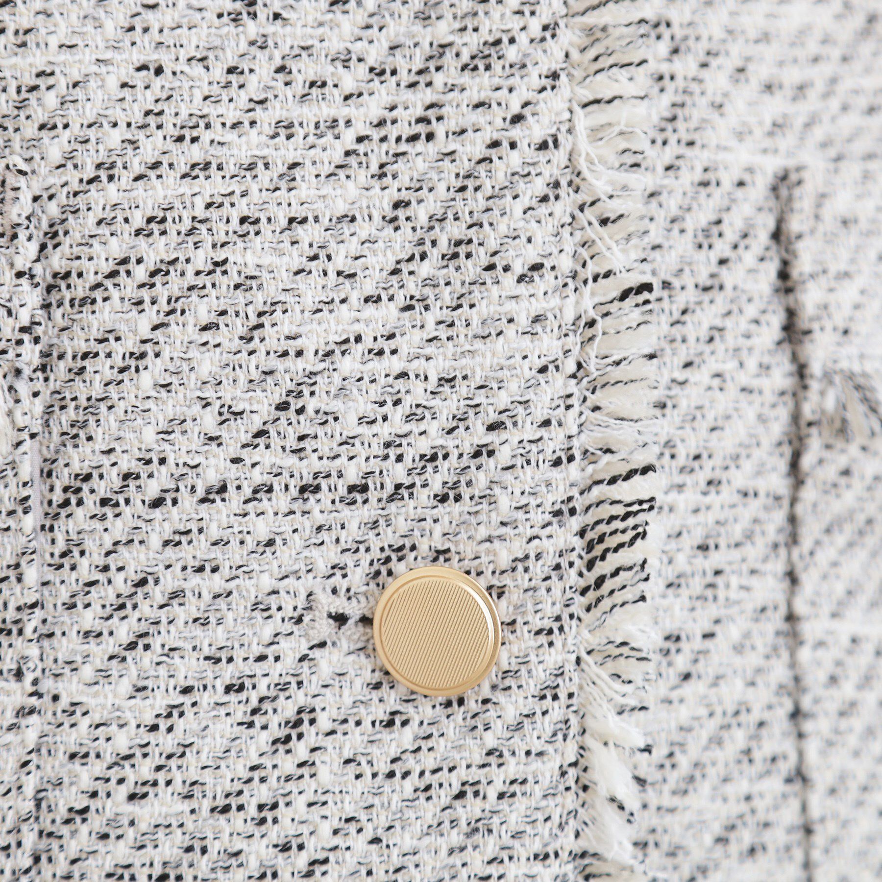 grove「ミドルツイードジャケット」|ノーカラージャケット|