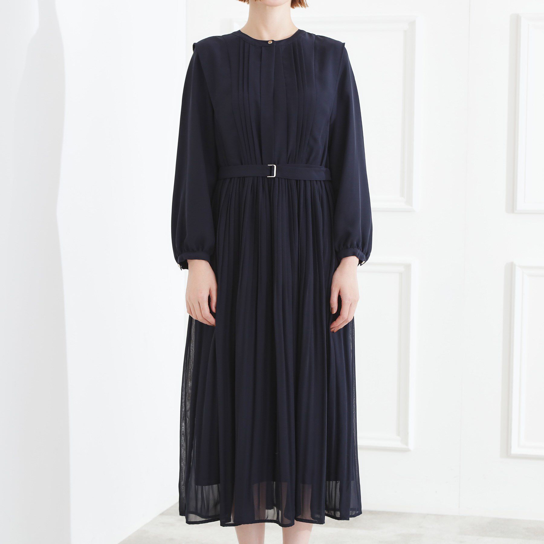 grove「【手洗いOK】シフォンプリーツワンピース」|ワンピース|