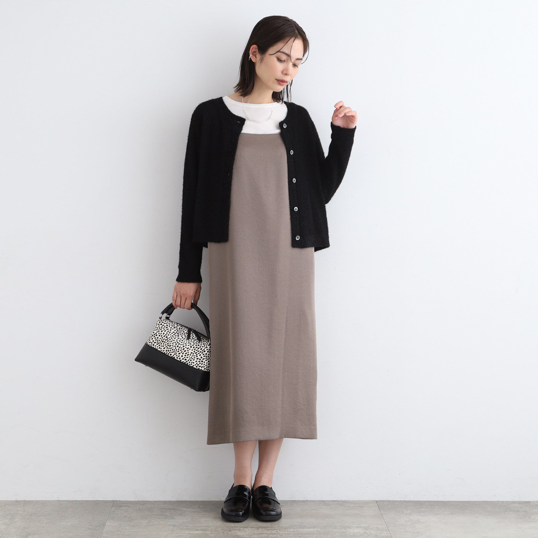 INDIVI「【トレンド】カールラメカーディガンニット」|カーディガン|