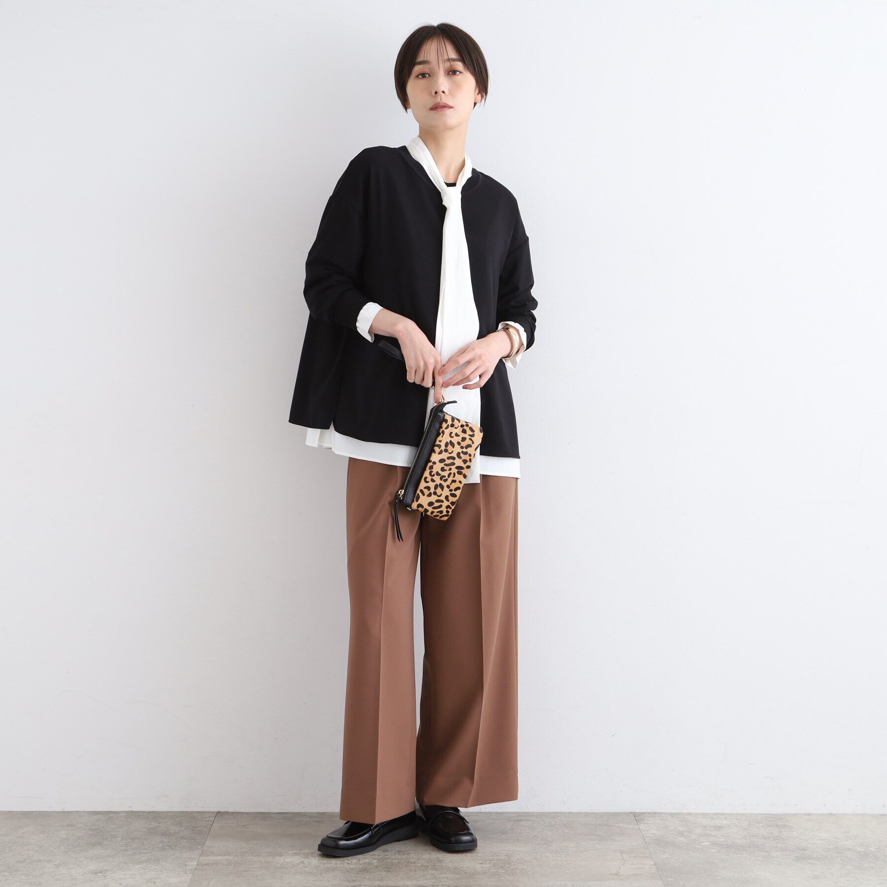 INDIVI「【洗える／2WAY】ボリュームスリーブ ボウタイブラウス」|シャツ・ブラウス|