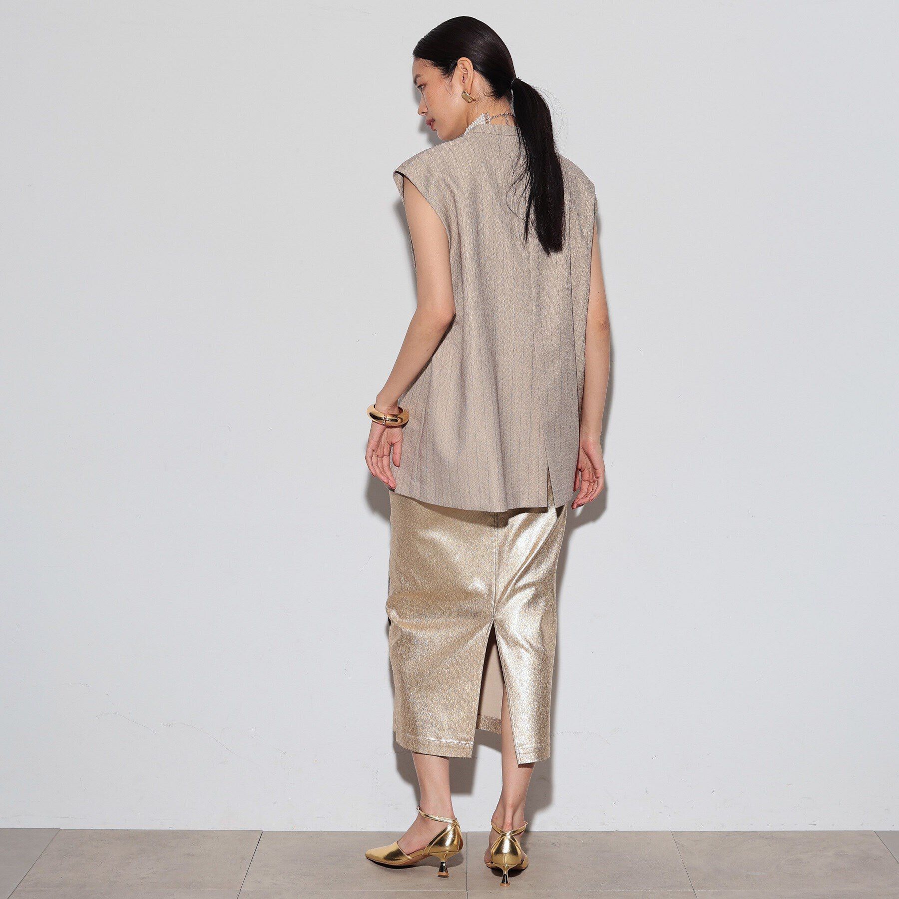 GALLEST「ノーカラーボックスジレ」|ベスト・ジレ|