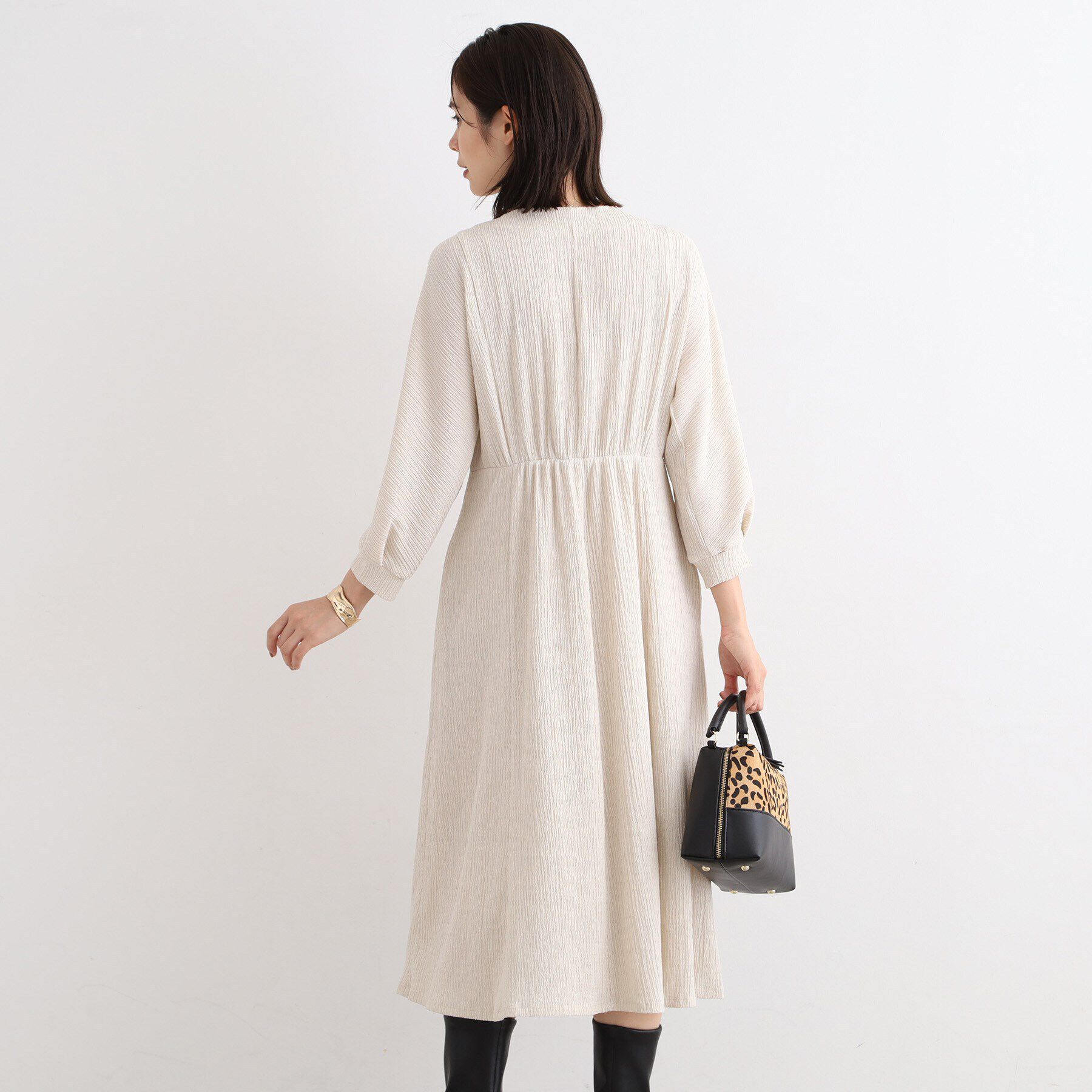 INDIVI「【洗える/UVケア/SETUP可能】ナローフレアワンピース」|ワンピース|