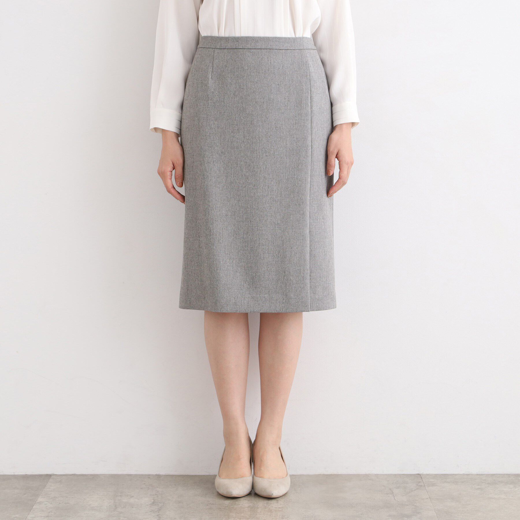 INDIVI「【定番スーツ／洗える／メランジ】ストレートスカート」|スーツ|