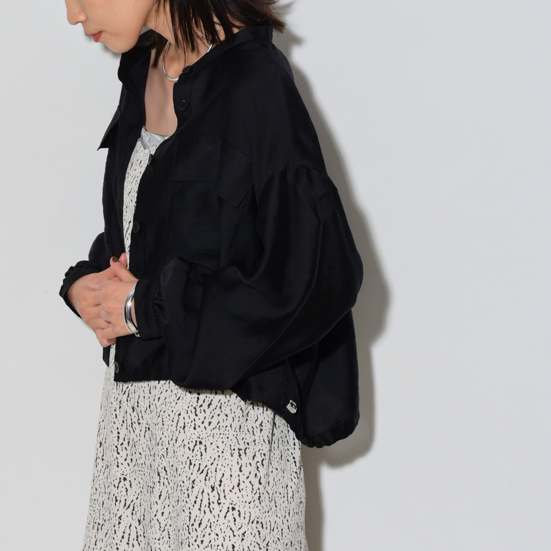 GALLEST「シアーローンブルゾンシャツ」|ブルゾン・スタジャン|