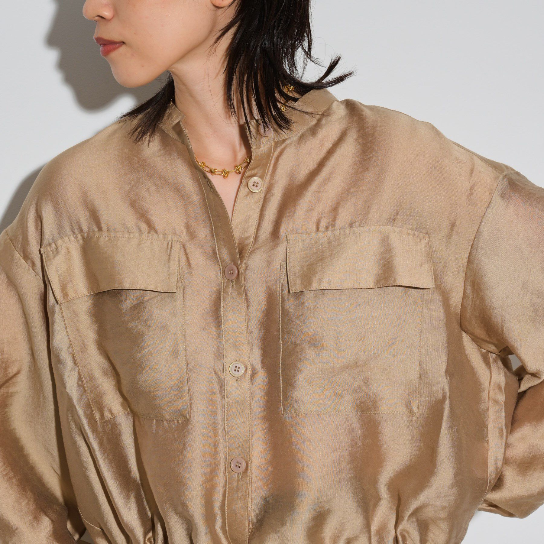 GALLEST「シアーローンブルゾンシャツ」|ブルゾン・スタジャン|